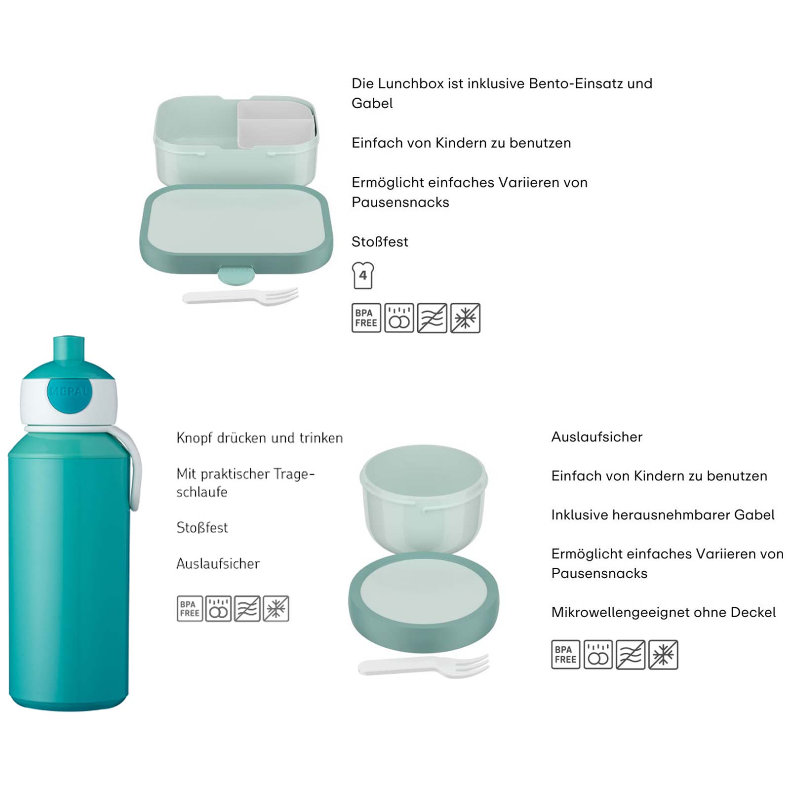 Mepal CAMPUS Lunchset Cool Blue 3-teilig (2025)