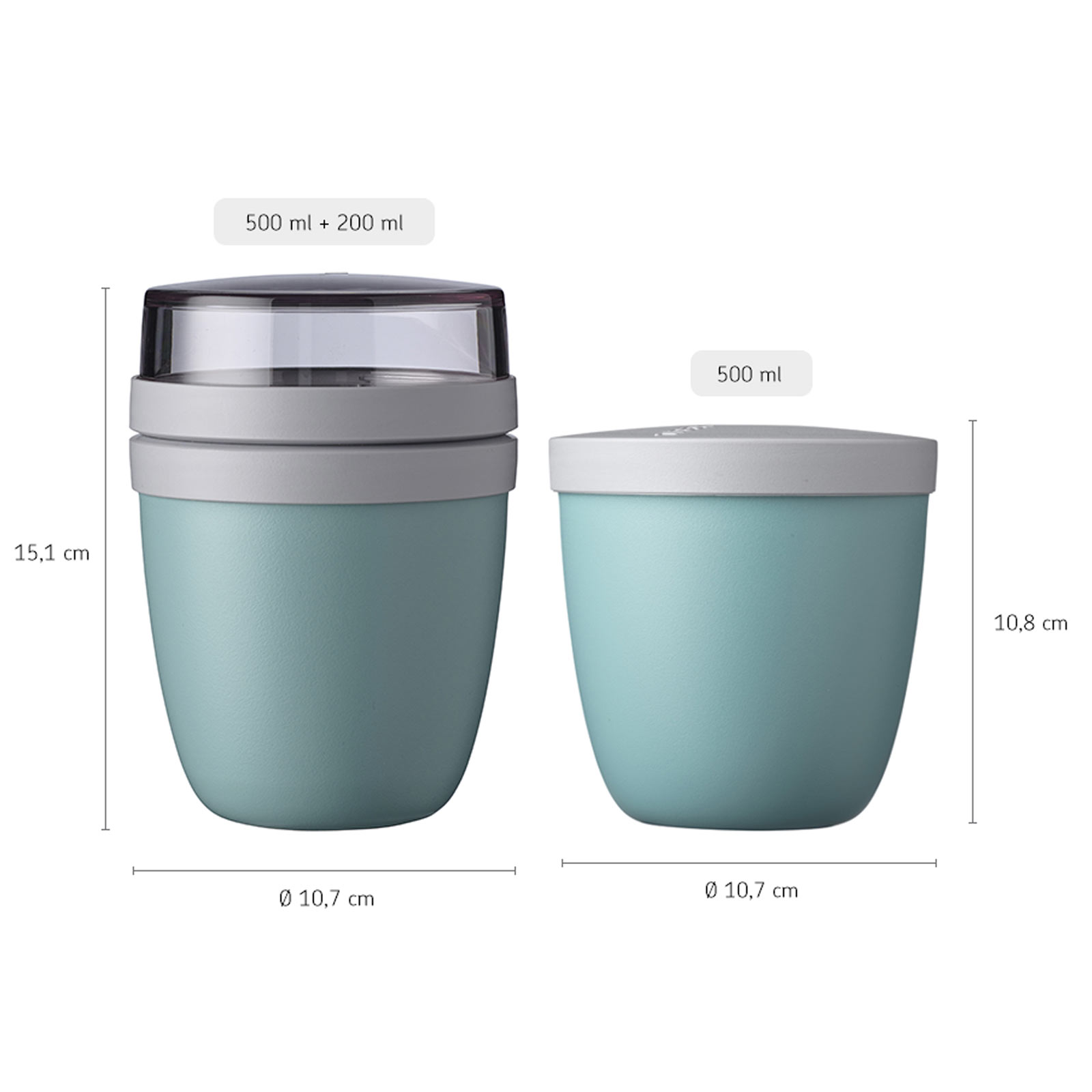 Mepal ELLIPSE Lunchpot Switch mit Snack-Deckel Weiß - A 