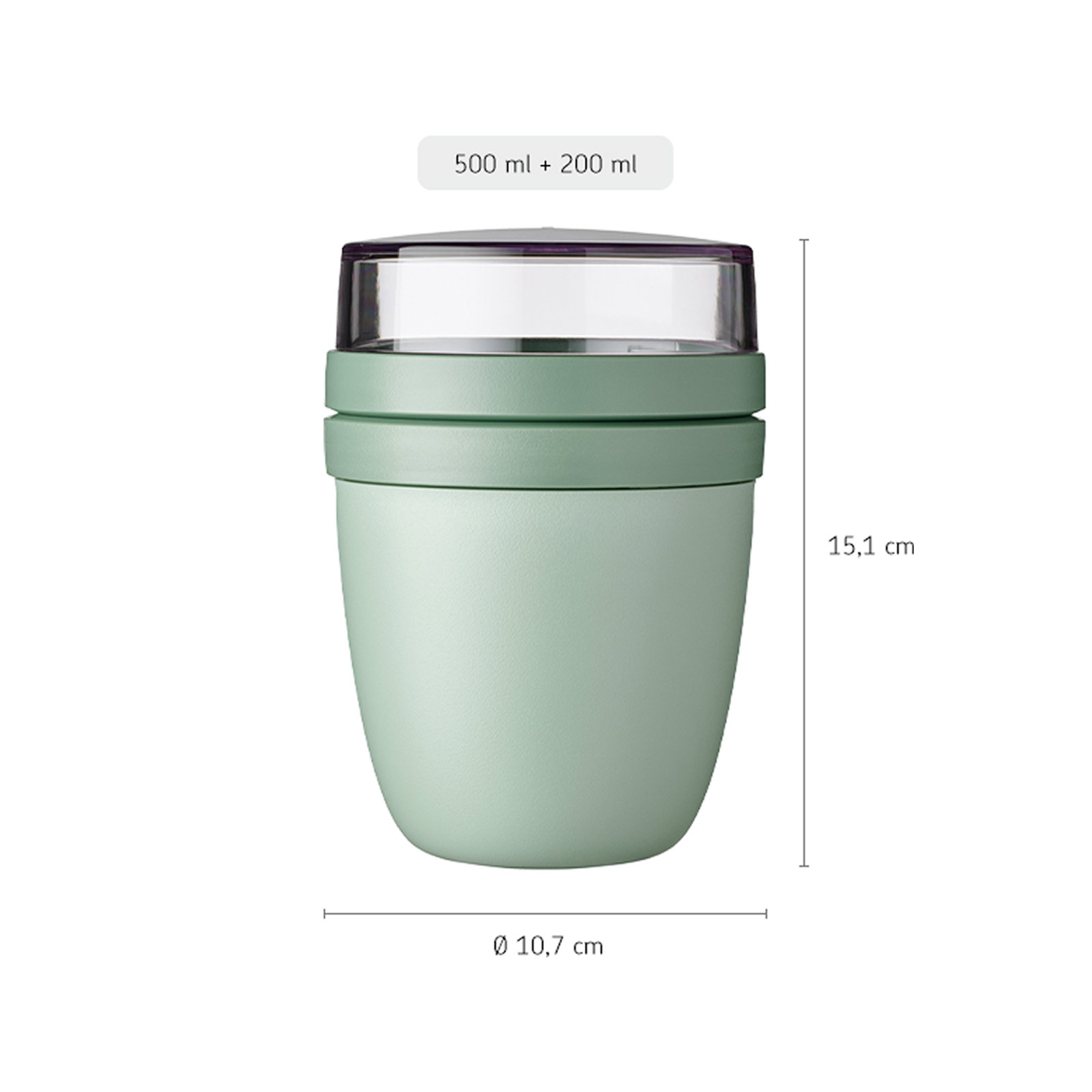 Mepal ELLIPSE Lunchpot 500 + 200 ml Nordic Red & Nordic Green 2er Set