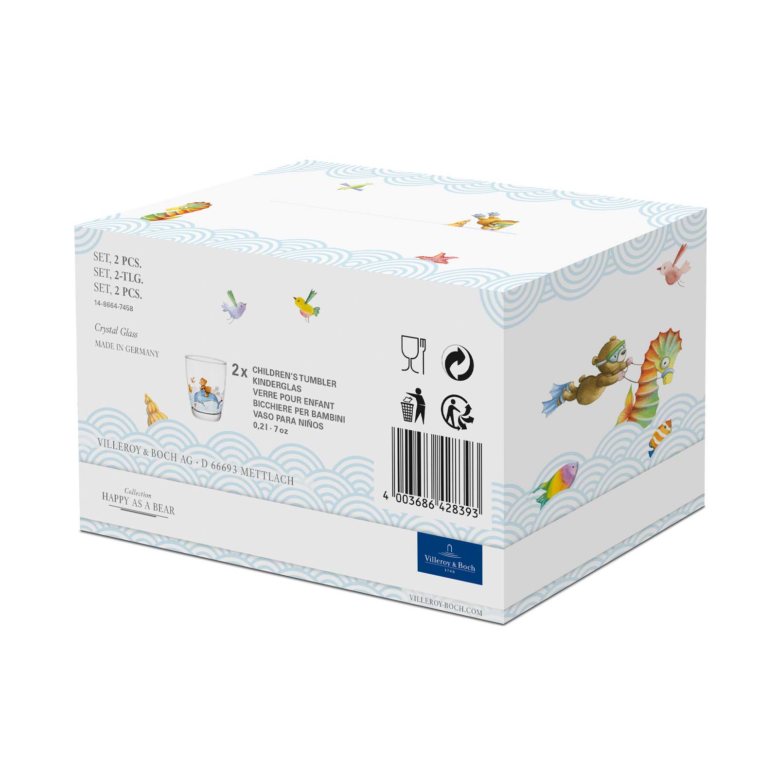 Villeroy & Boch HAPPY AS A BEAR Kinderglas 2er Set