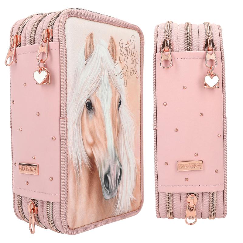 Miss Melody 3 Fach Federtasche ROMANTIC inkl. Stifte