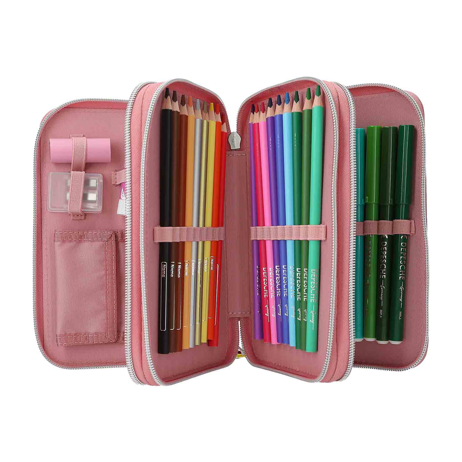 TOPModel 3-Fach Federtasche mit Affen-Applikation JUICY inkl. Stifte