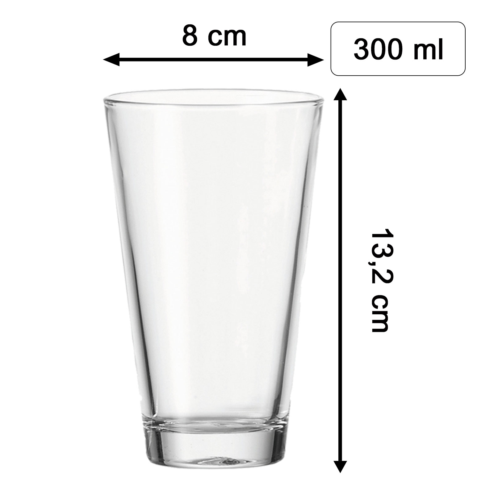 Trinkglas CIAO mit Gravur 300 ml Name GERADE 60 Stück