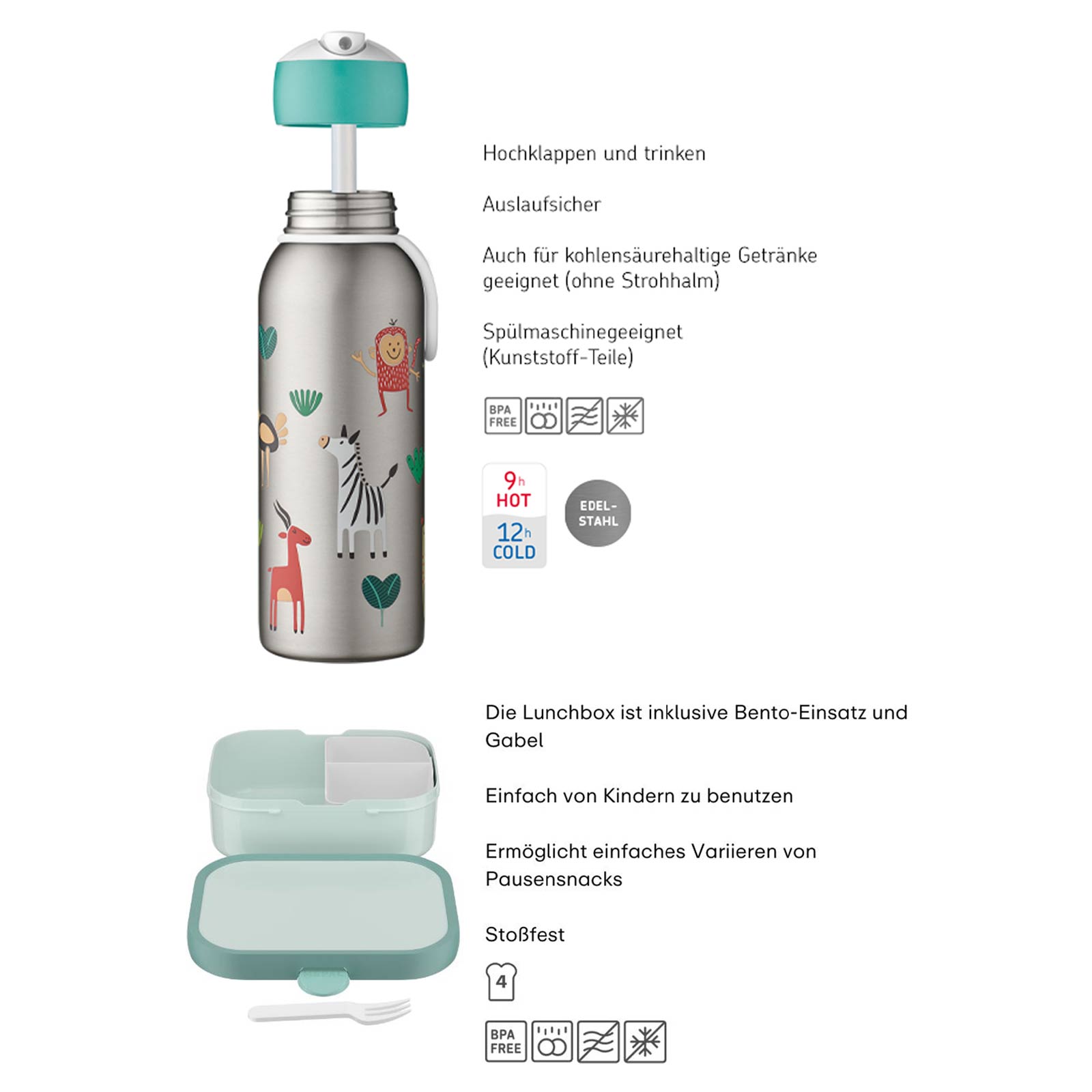 Mepal CAMPUS Lunchset mit Thermoflasche 2-teilig Unicorn Glow (2025)