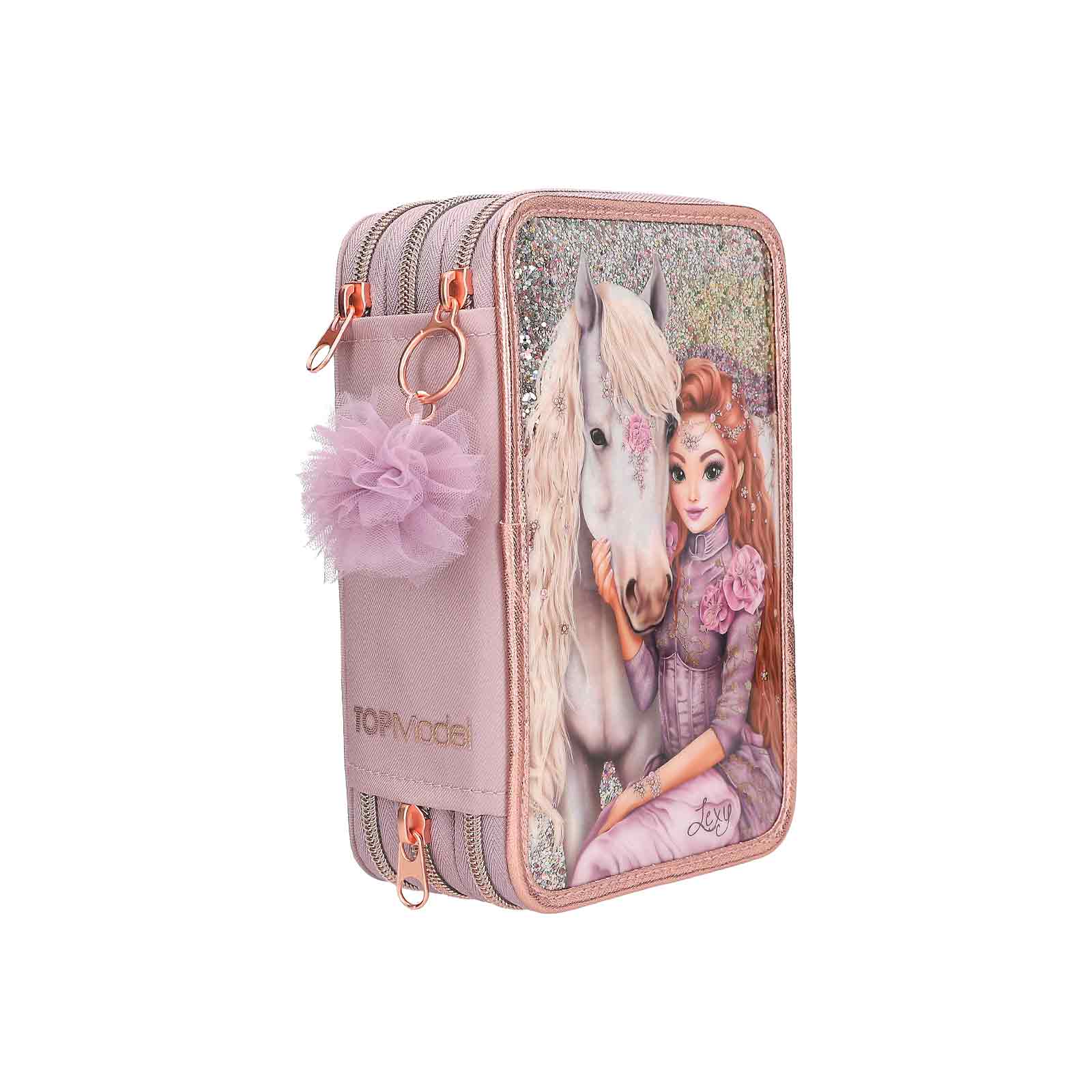 TOPModel 3-Fach Federtasche VIVA VIOLET inkl. Stifte