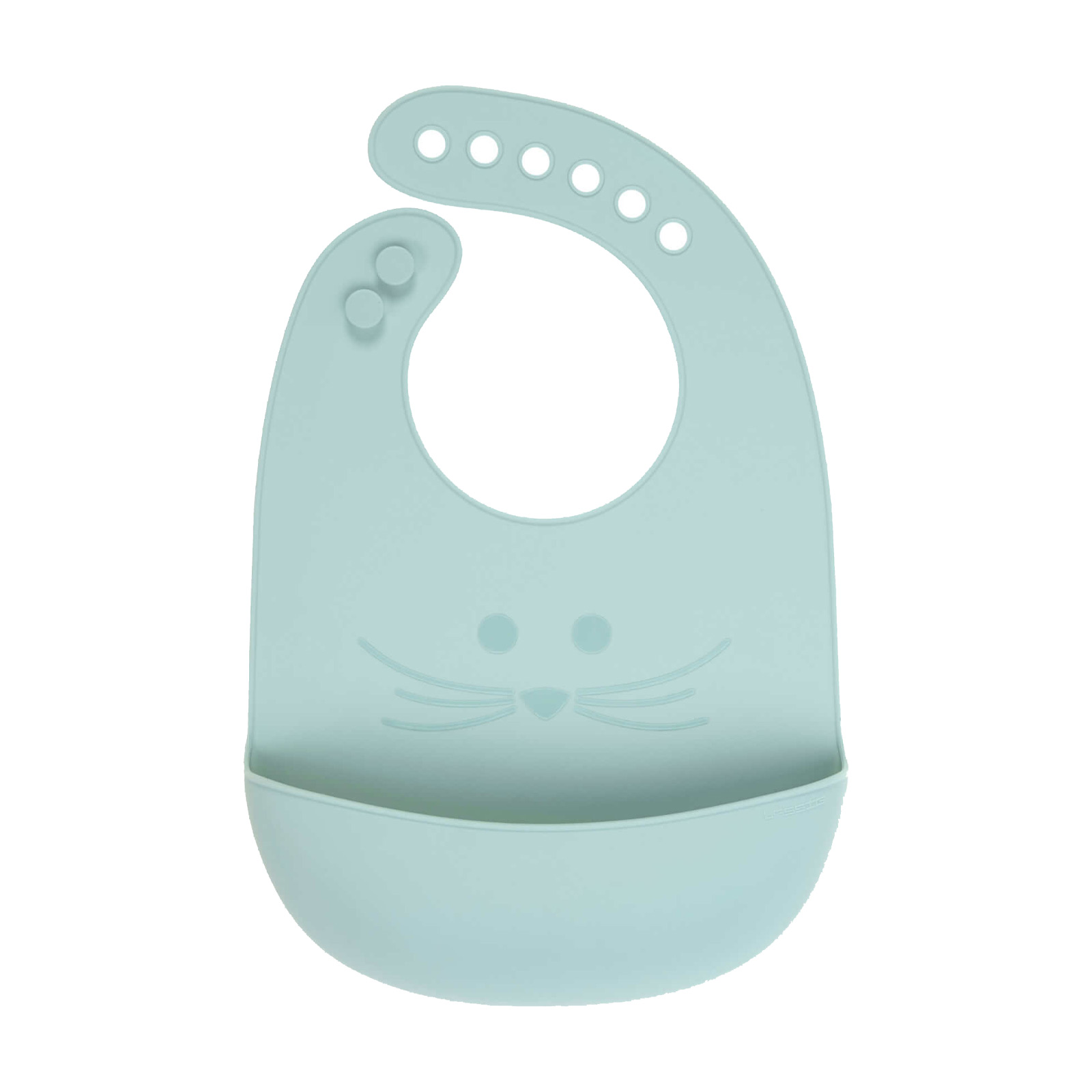 Lässig Silikon Lätzchen Little Chums Maus blau - A 