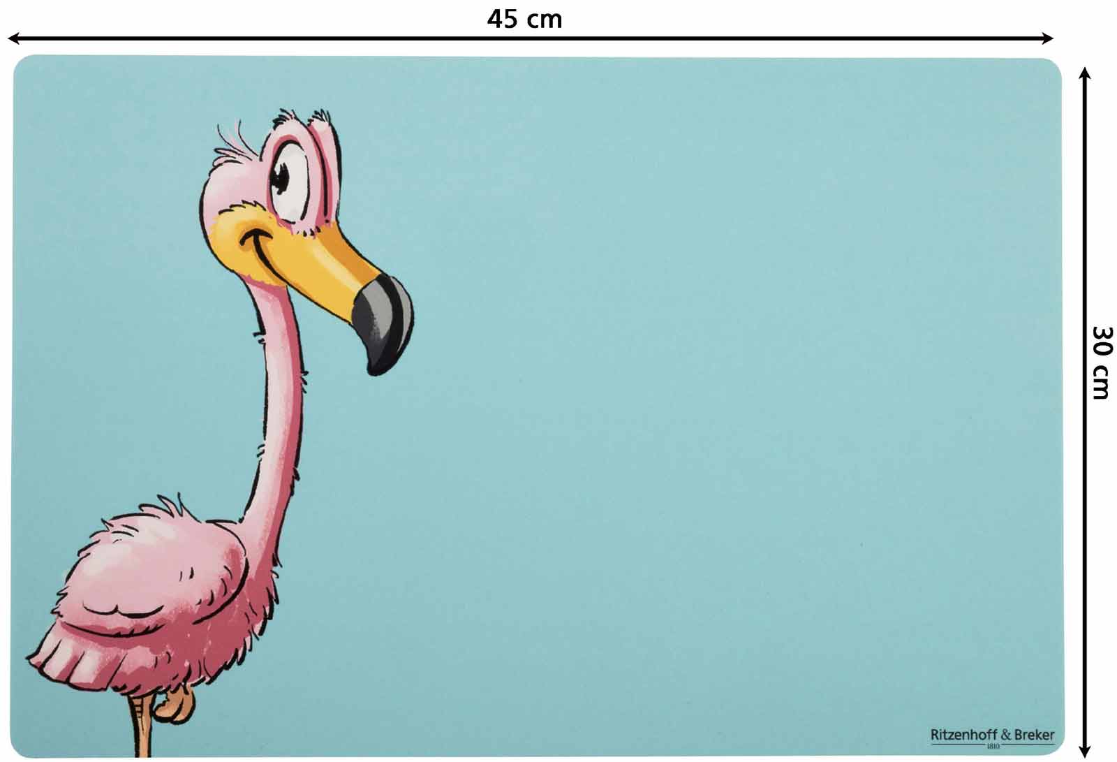 Ritzenhoff & Breker HAPPY ZOO Kindergeschirr + Tischmatte Flamingo