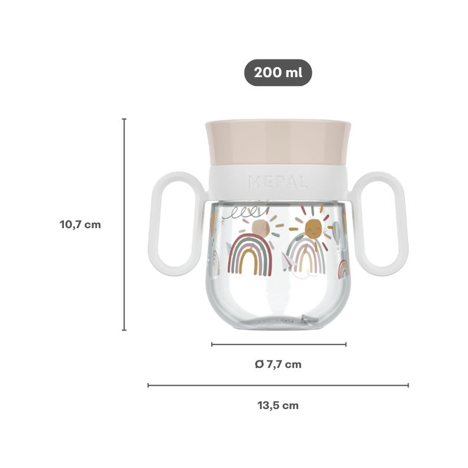 Mepal MIO 360° Trinklernbecher 200 ml Sunshine & Rainbow (2025)