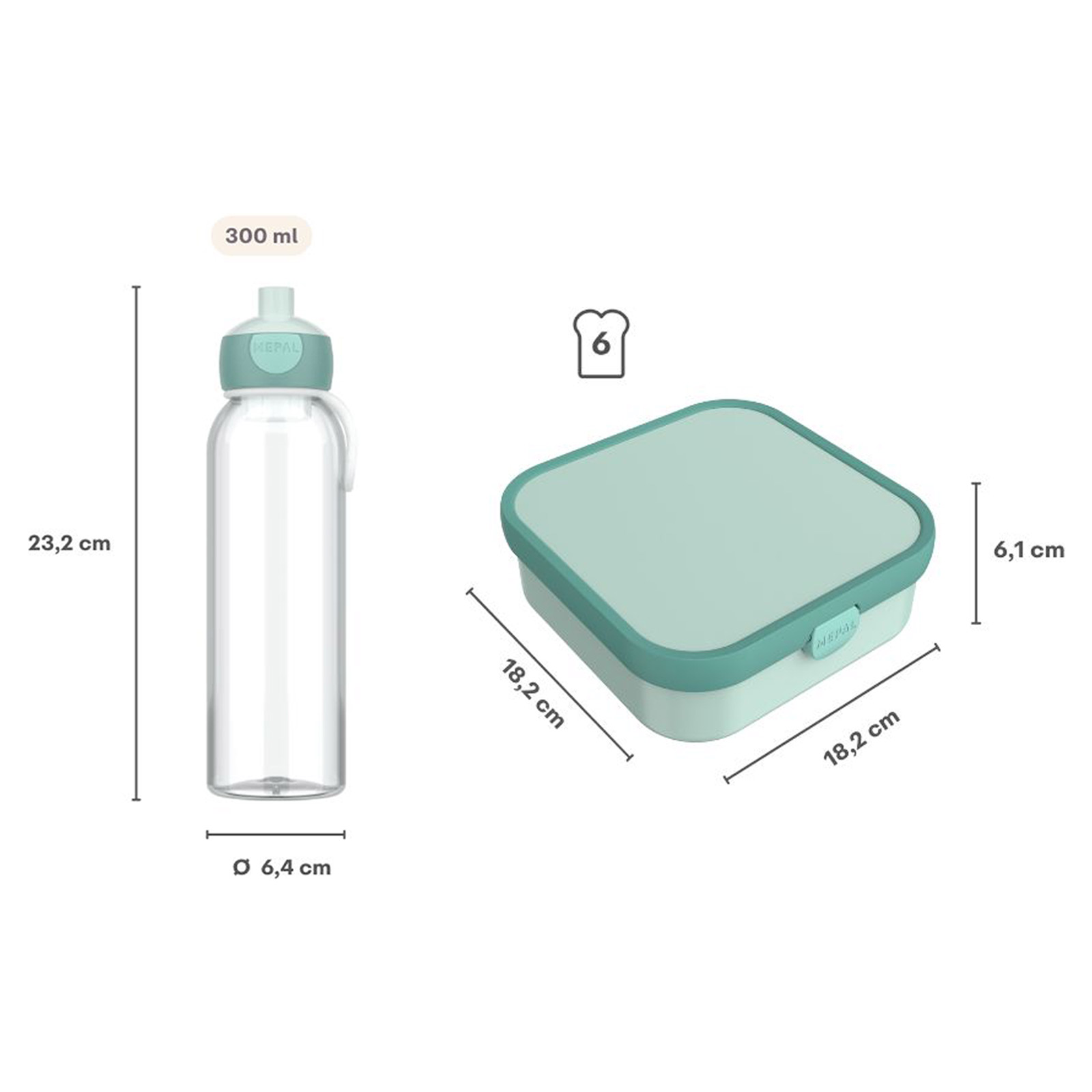 Mepal CAMPUS Pausenset XL 2-teilig Cool Blue (2025)