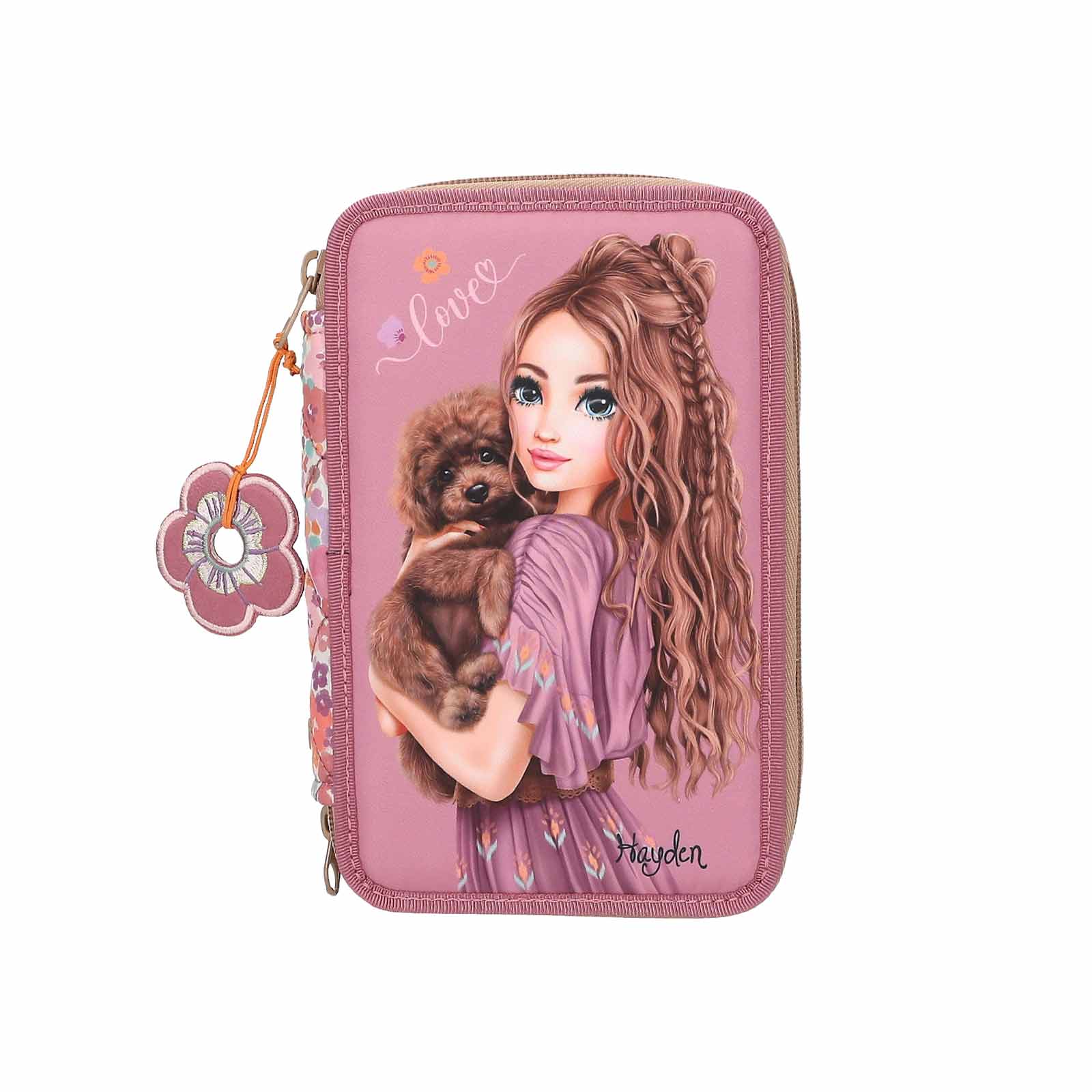 TOPModel 3-Fach Federtasche FLORAL inkl. Stifte