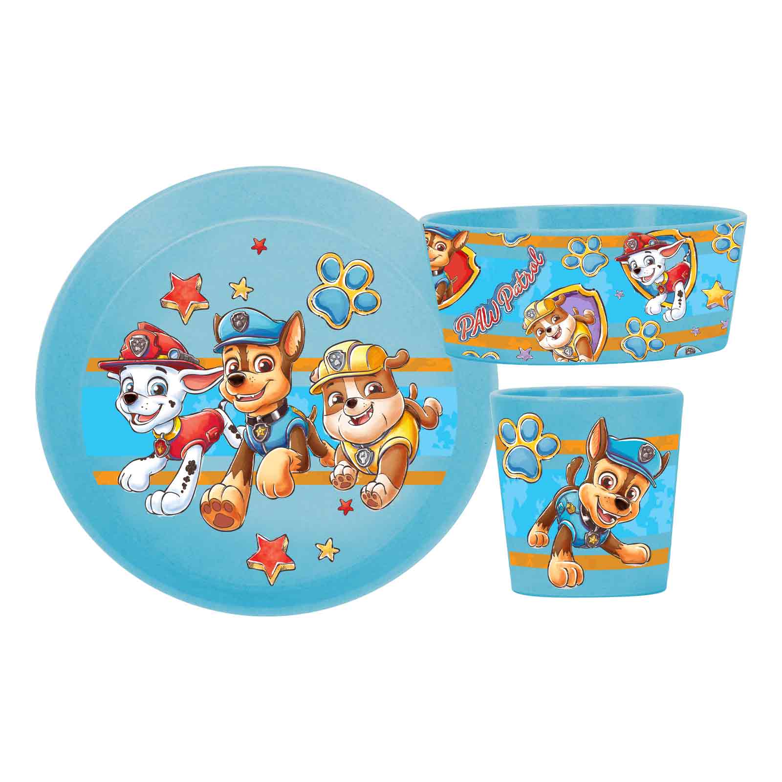 Koziol CONNECT Kindergeschirrset 3-teilig Paw Patrol organic blue - A 