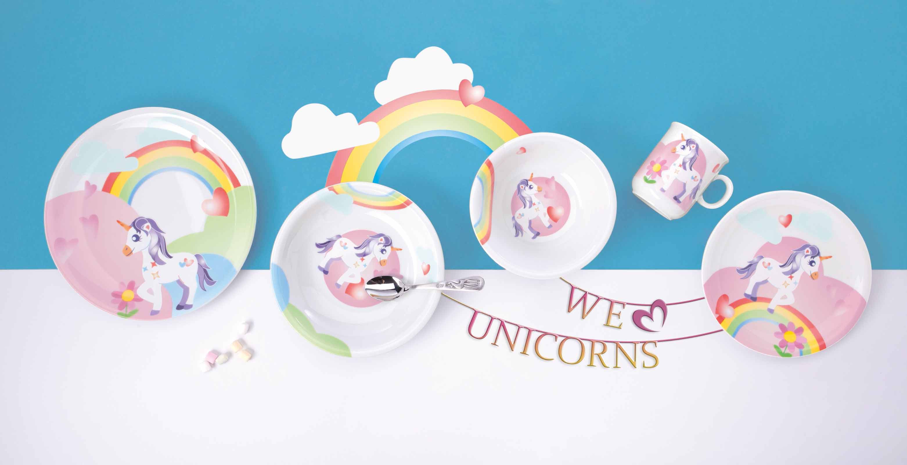 Seltmann Weiden Compact Kindergeschirr Set 3-teilig - Mein kleines Einhorn