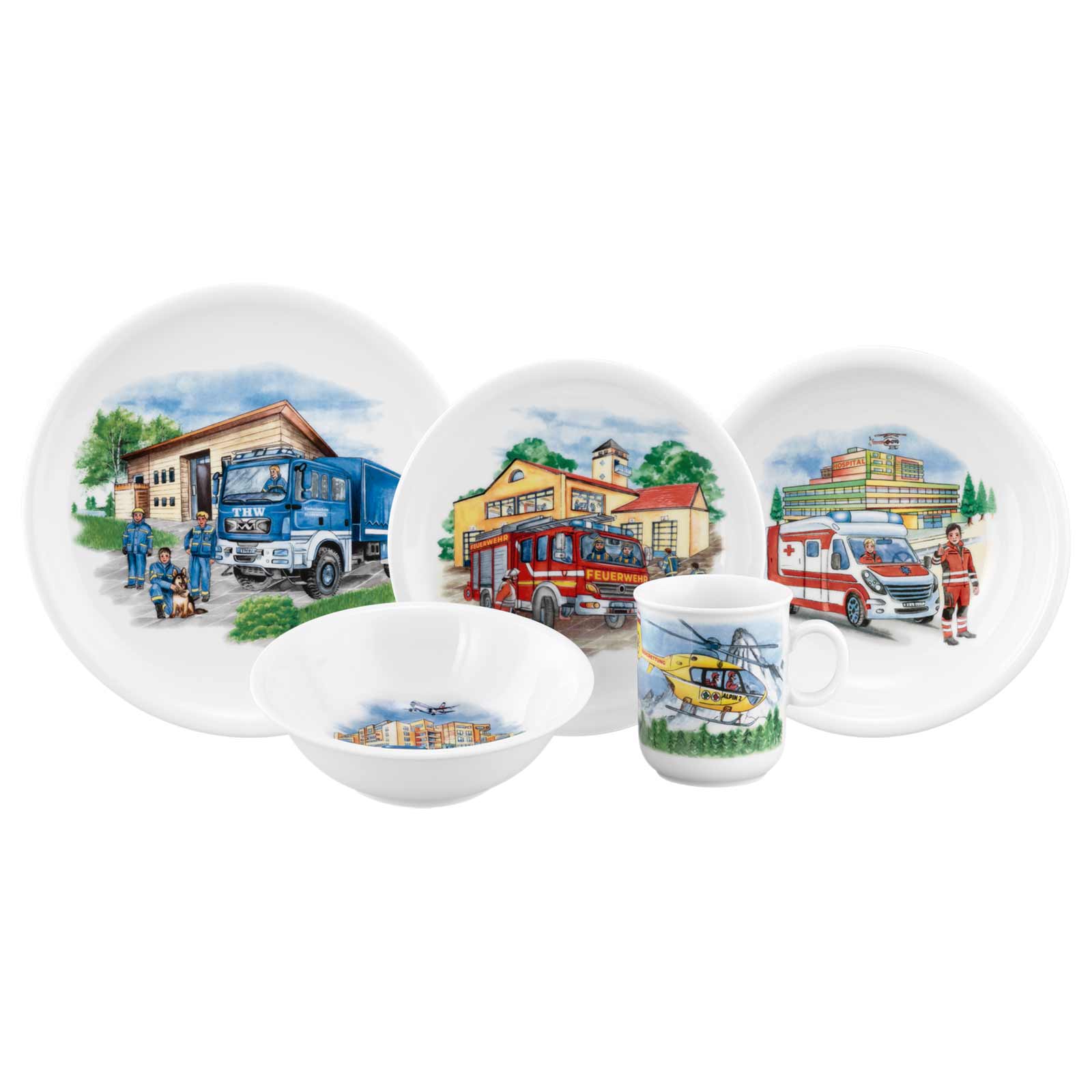 Seltmann Weiden Compact Kindergeschirr Set 5-teilig - Blaulicht