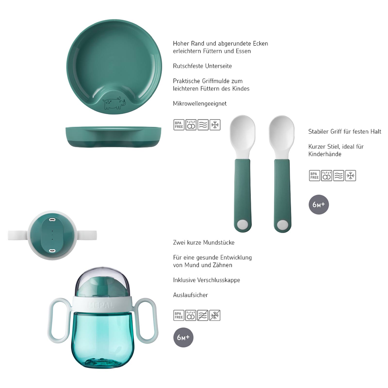 Mepal MIO Babygeschirrset Sailors Bay 3-teilig - A 