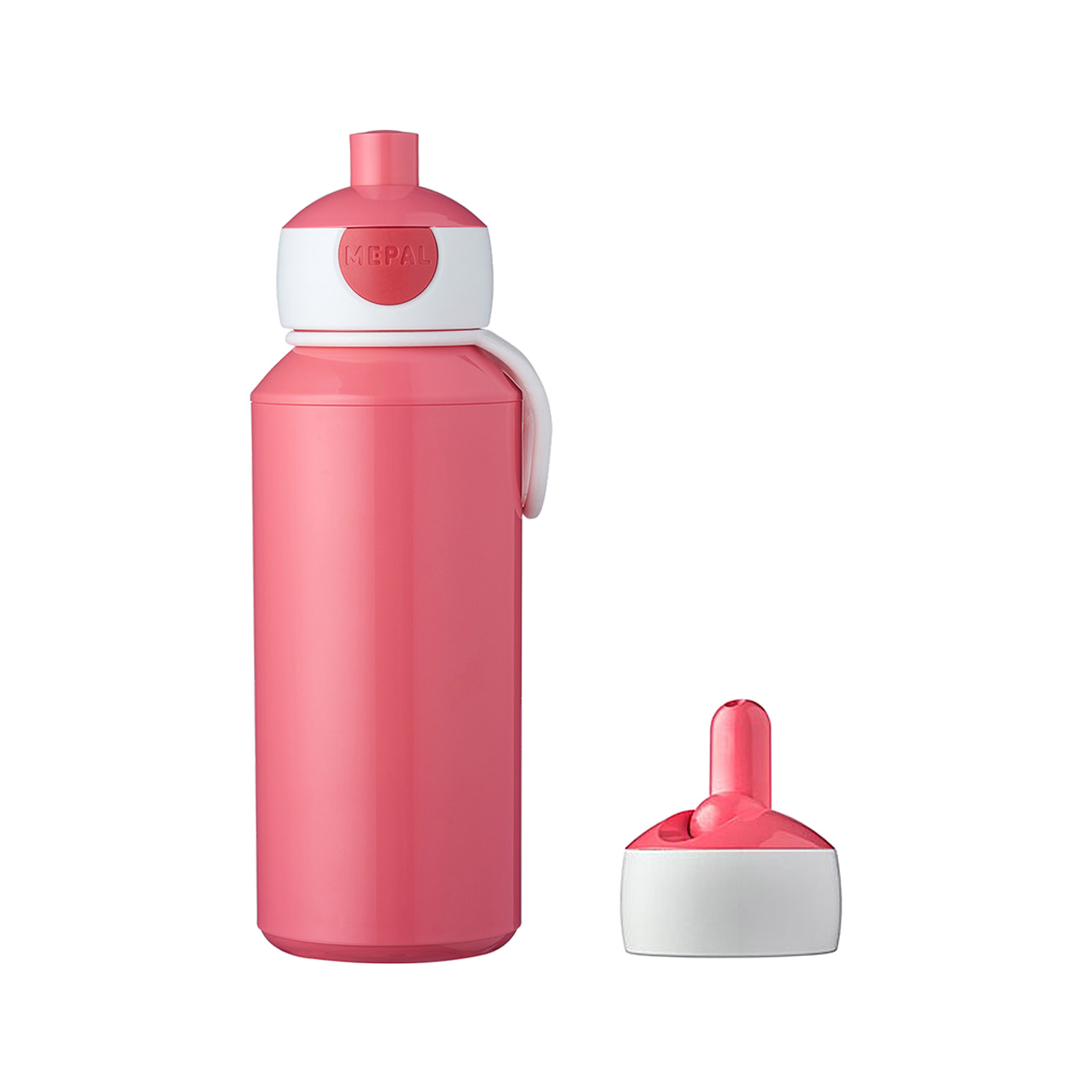 Mepal CAMPUS Pop-Up Trinkflasche Set mit Flip-Up Ersatzdeckel pink