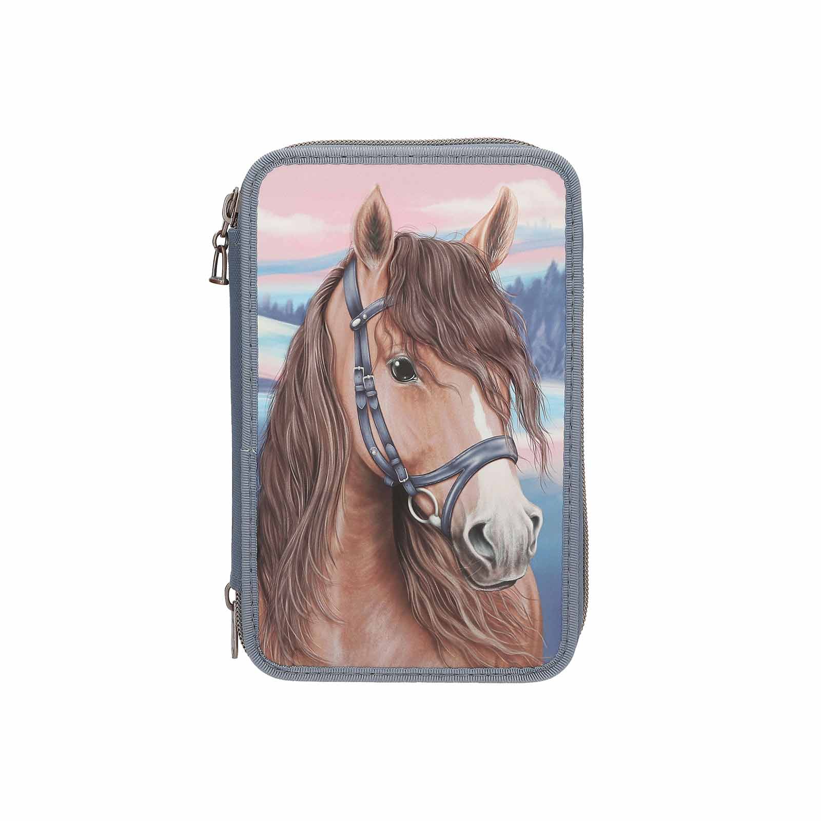 Miss Melody 3-Fach Federtasche mit 3D-Effekt inkl. Stifte