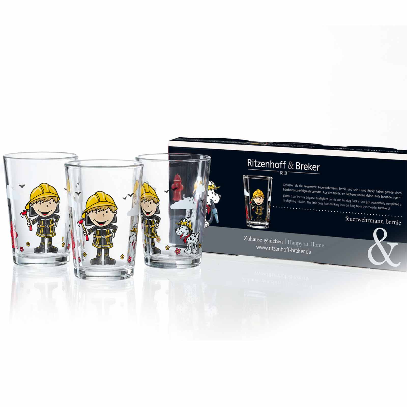 Ritzenhoff & Breker 1x FEUERWEHRMANN BERNIE Kinderbecher Set 3-teilig