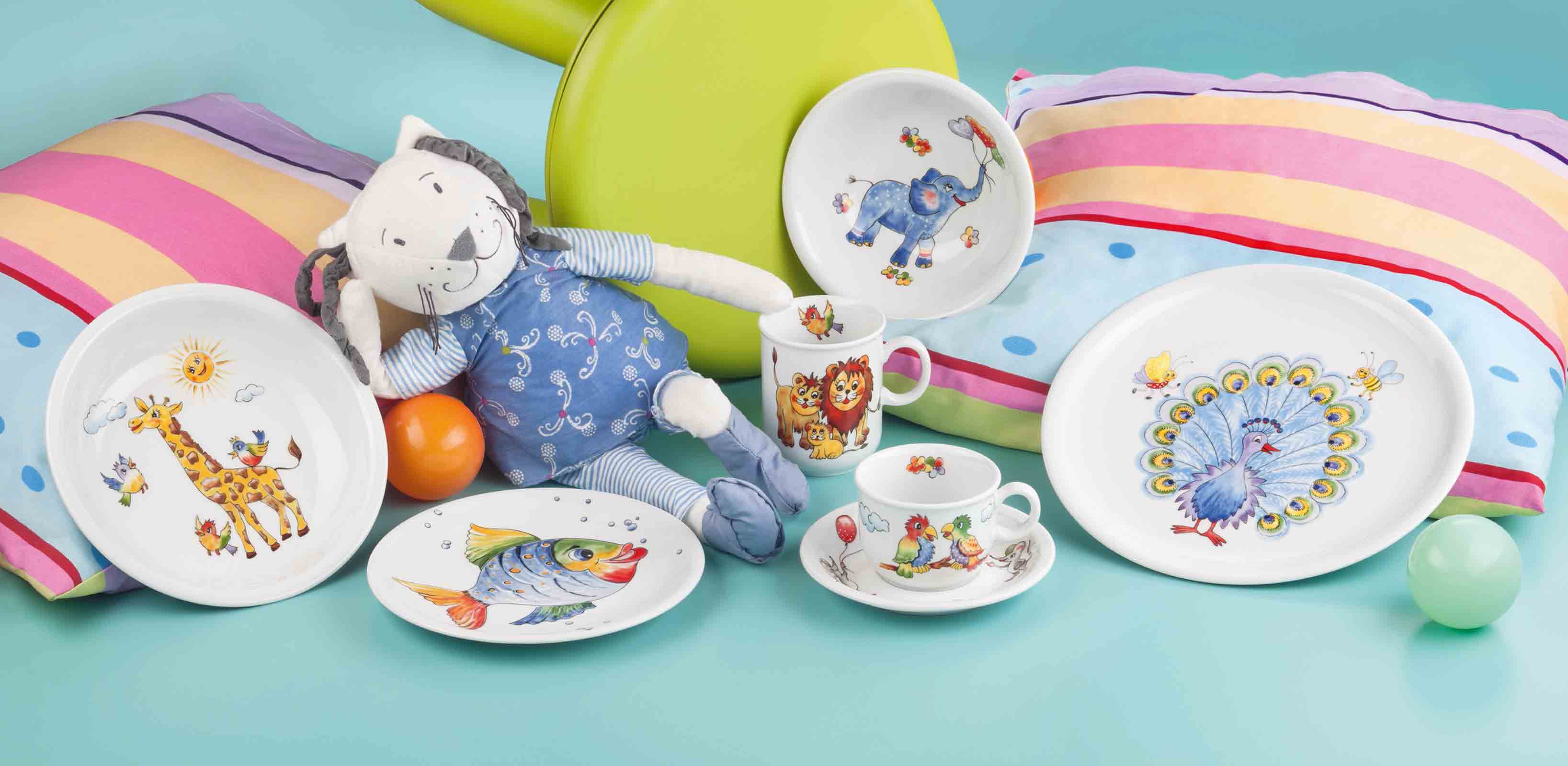 Seltmann Weiden Compact Kindergeschirr Set 5-teilig - Bunte Tierwelt