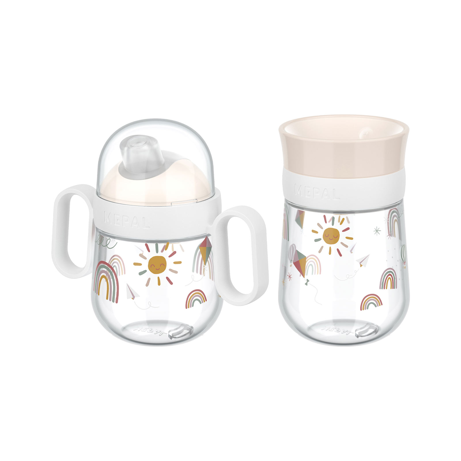 Mepal MIO Trinklernbecher Antitropf & 360° 2er Set Sunshine & Rainbow (2025)