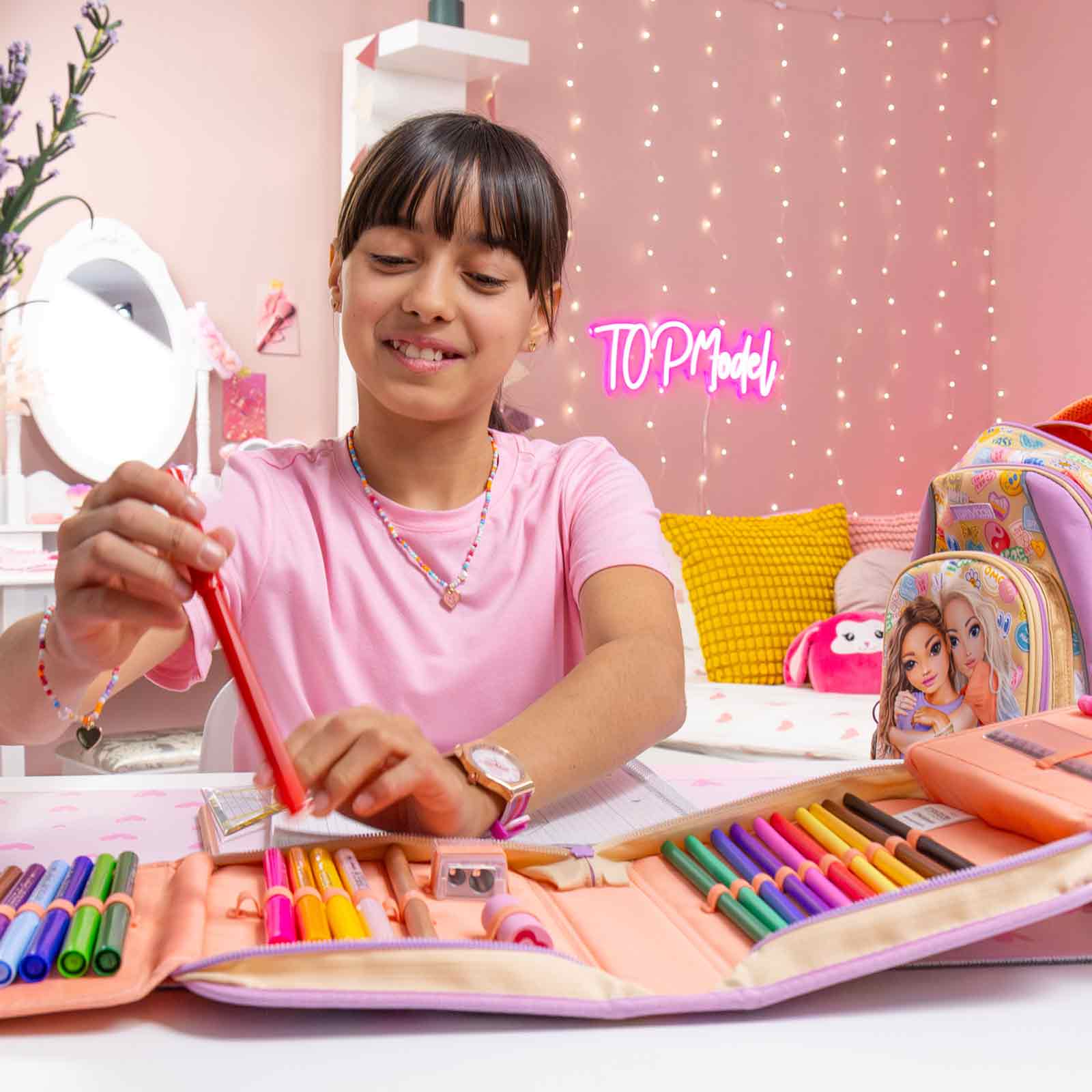 TOPModel Deluxe Federtasche GIRL POWER inkl. Stifte