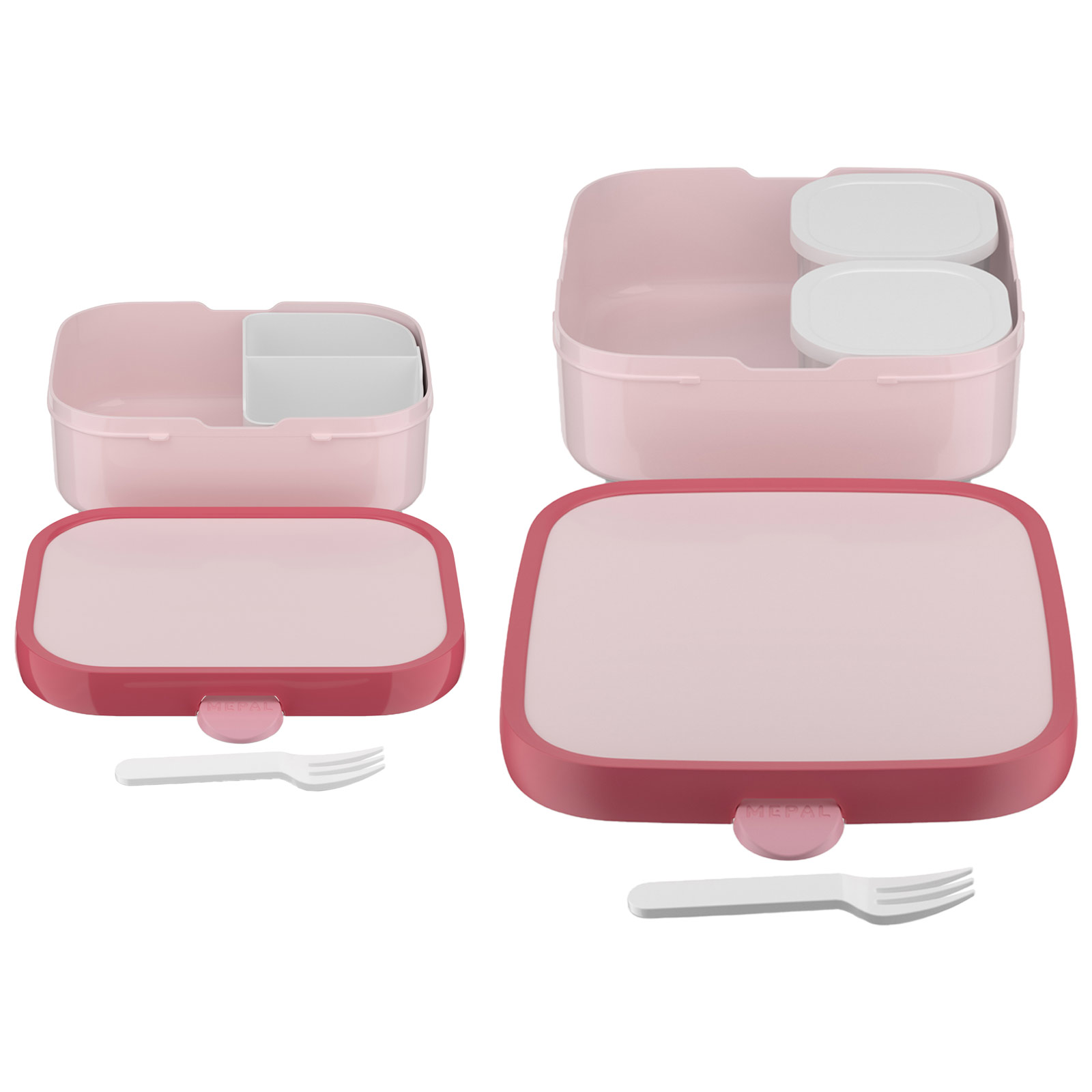 Mepal CAMPUS Brotdosen-Set mit Gabel Cool Pink (2025)