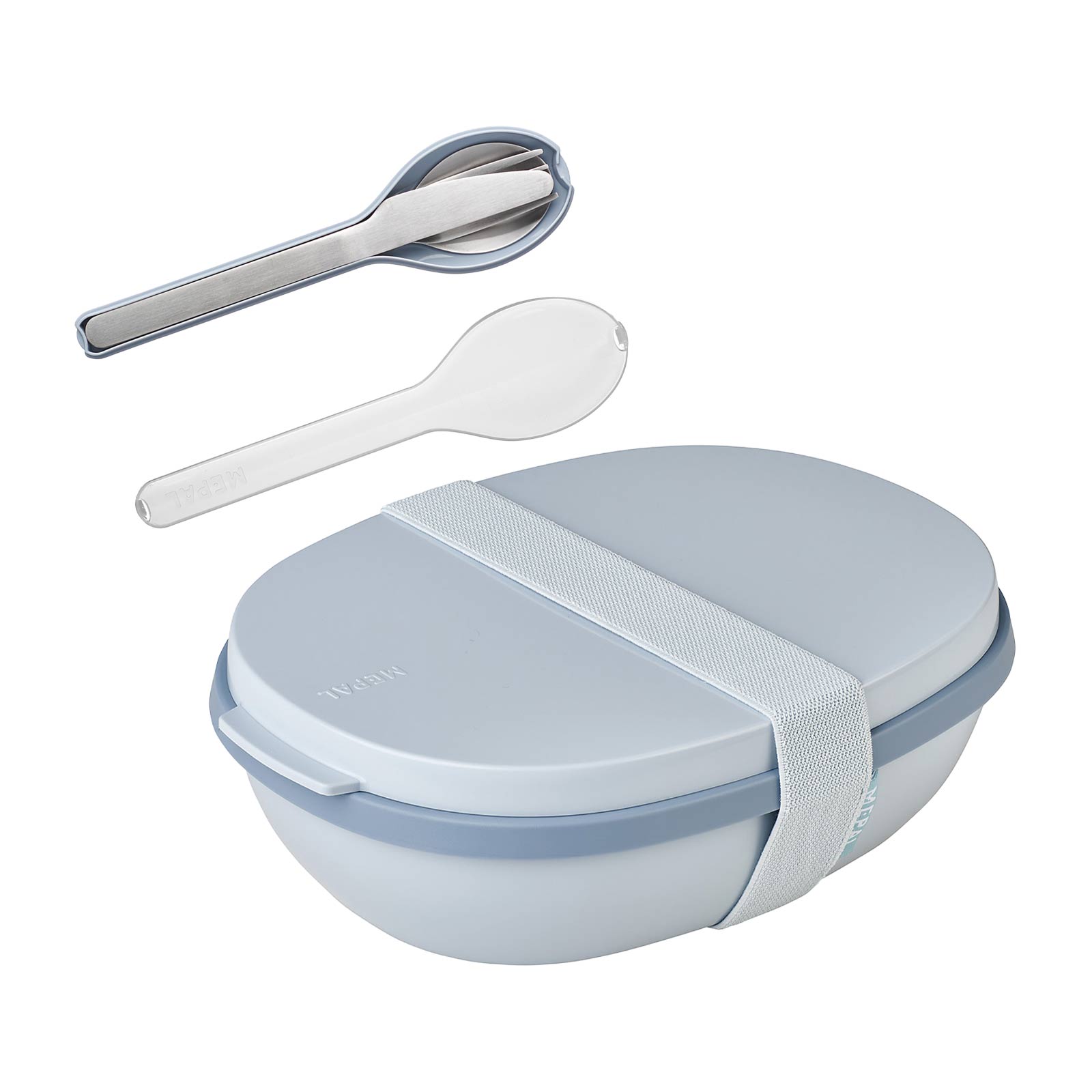 Mepal ELLIPSE Lunchbox Duo mit Besteck Nordic Blue New - A