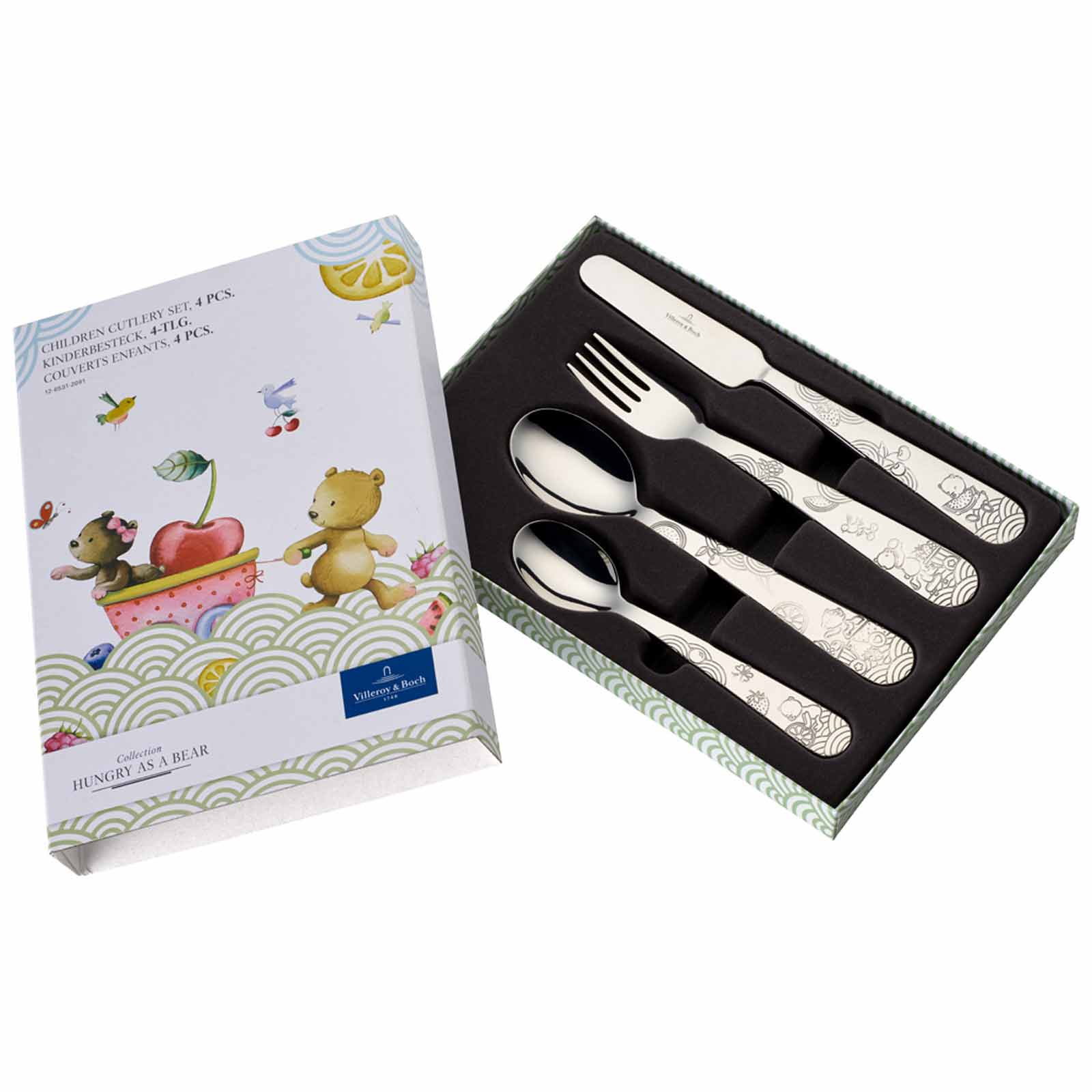 Villeroy & Boch HUNGRY AS A BEAR Kinderbesteck 4-teilig