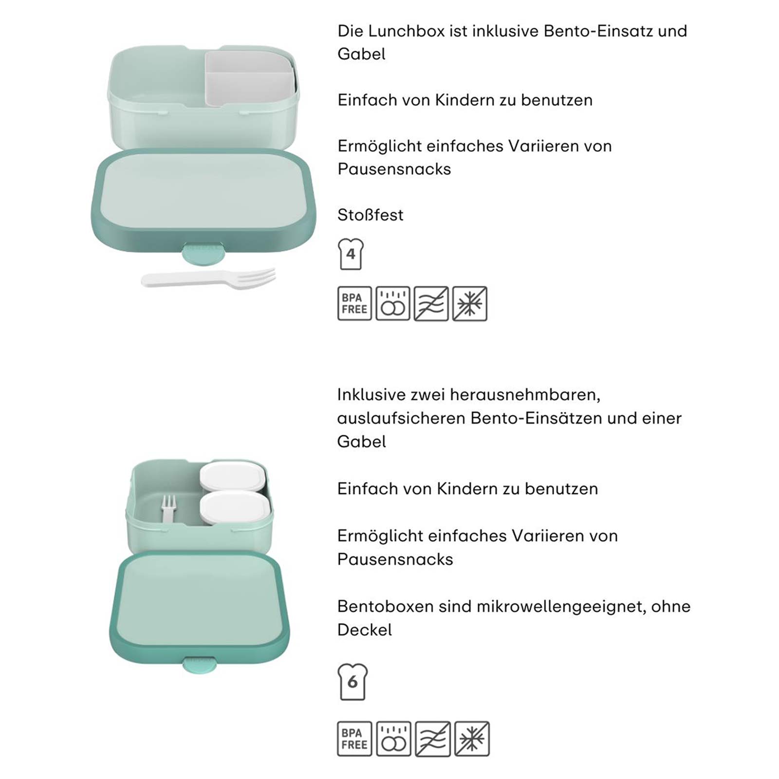Mepal CAMPUS Brotdosen-Set mit Gabel Animal Friends (2025)
