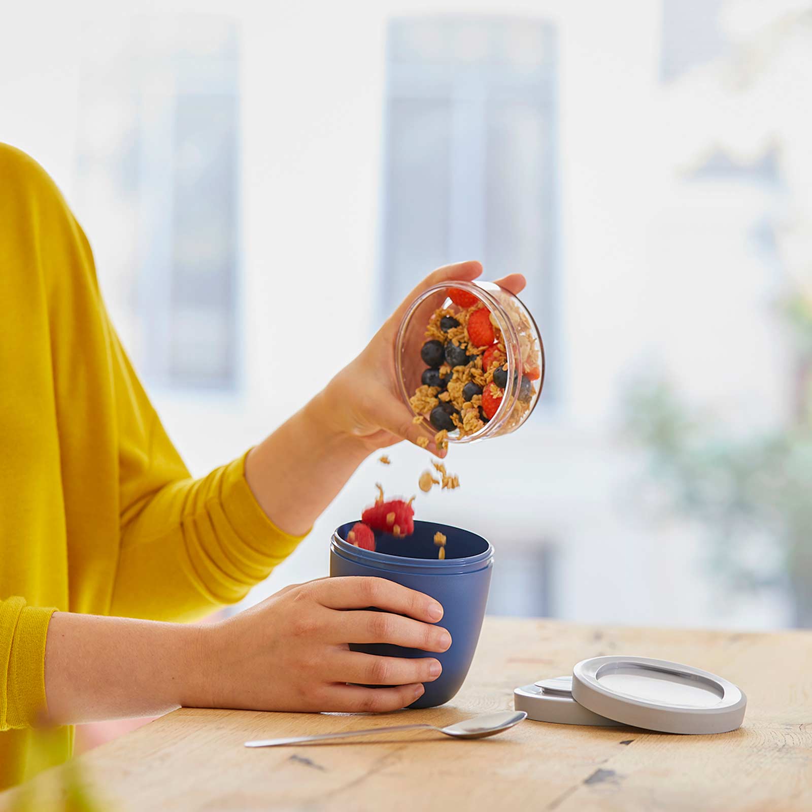 Mepal ELLIPSE Lunchpot Switch mit Snack-Deckel Weiß - A 