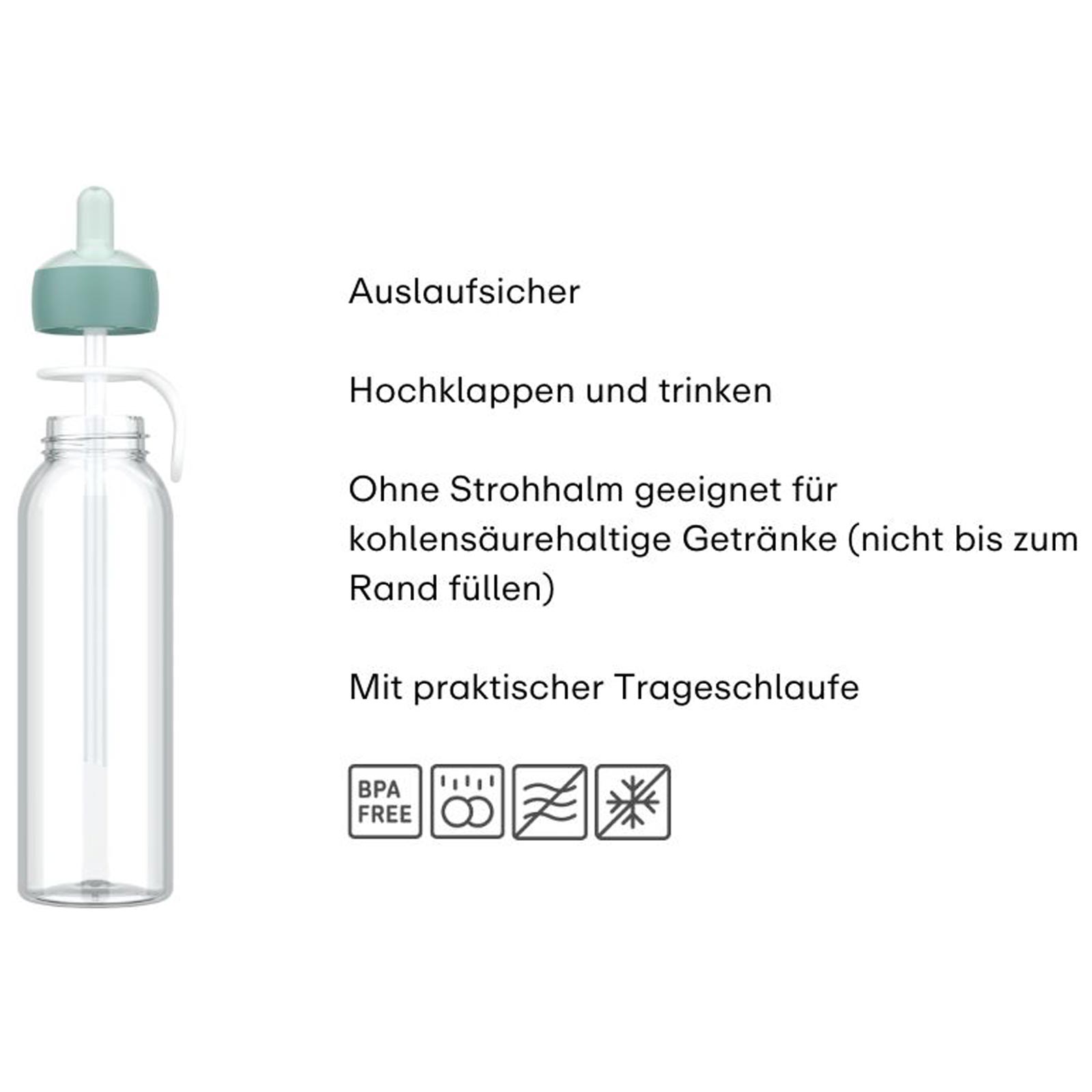 Mepal CAMPUS Wasserflasche Flip-Up 500 ml Cool Mint (2025)
