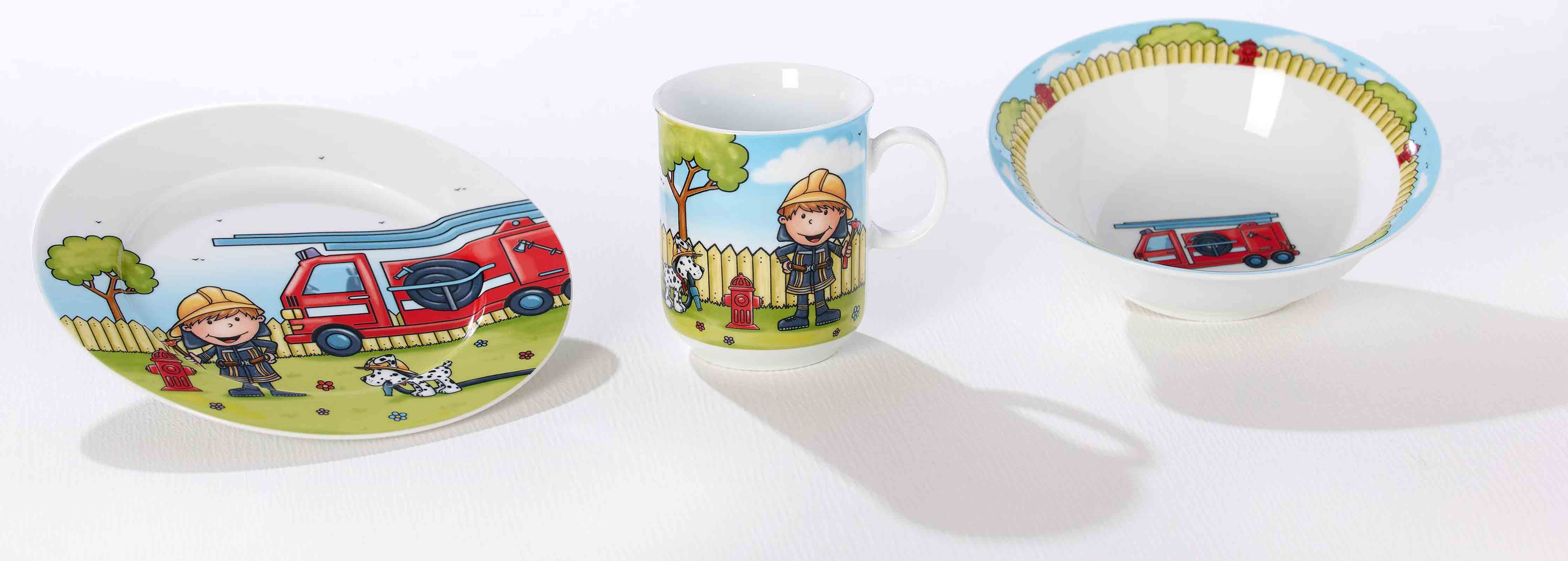 Ritzenhoff & Breker FEUERWEHRMANN BERNIE Kindergeschirr Set 3-teilig