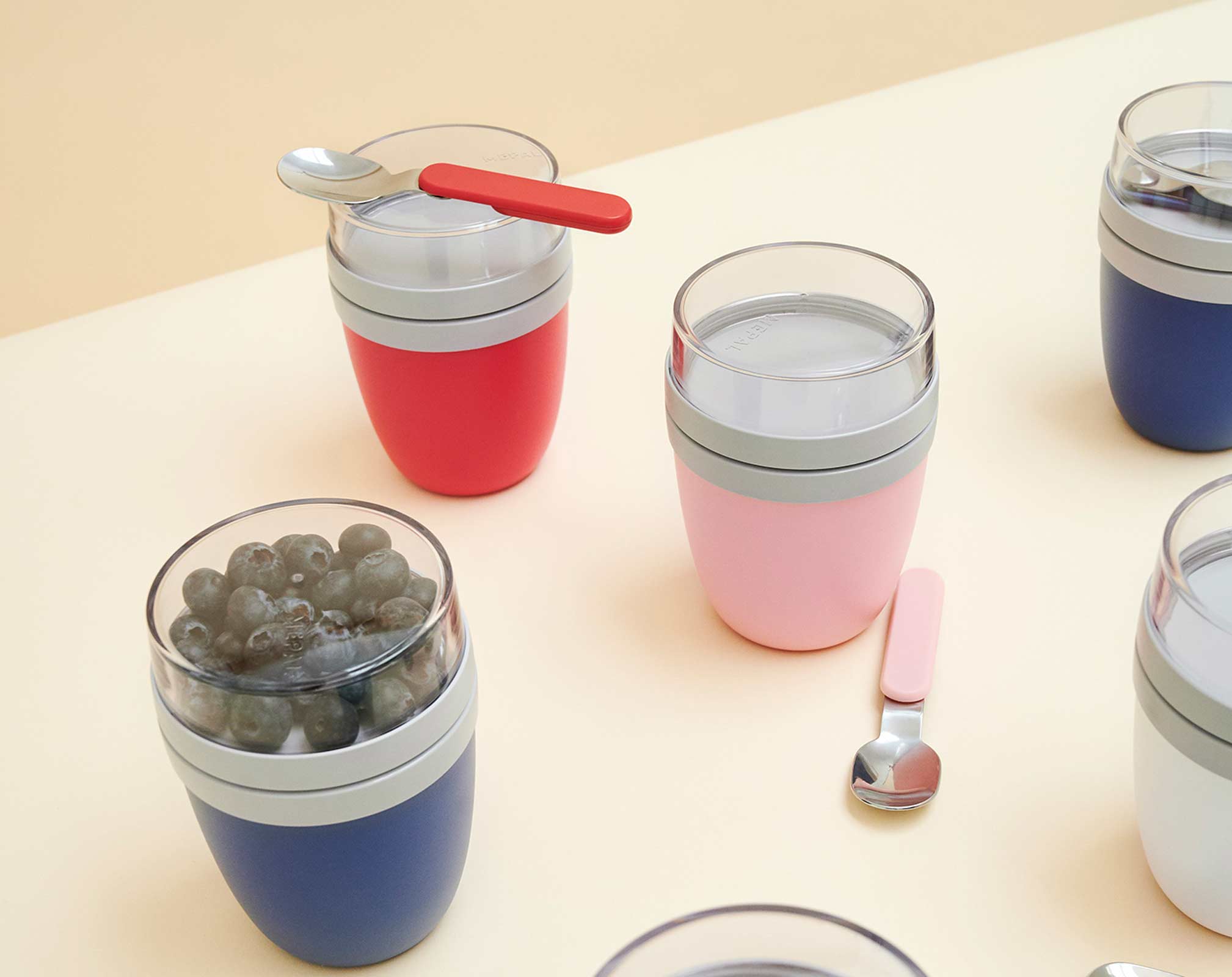Mepal ELLIPSE Lunchpot + Faltbarer Löffel in Nordic Denim