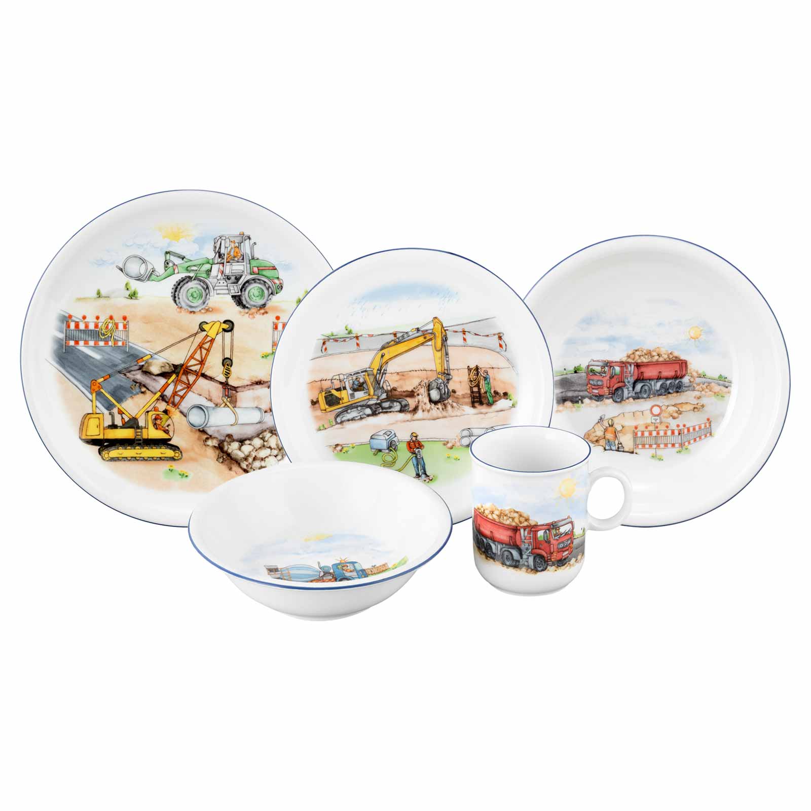 Seltmann Weiden Compact Kindergeschirr Set 5-teilig - Auf der Baustelle