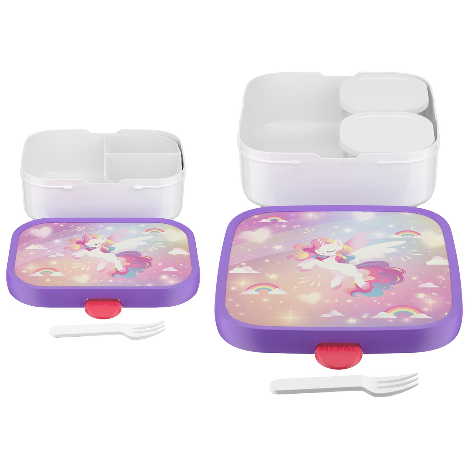Mepal CAMPUS Brotdosen-Set mit Gabel Unicorn Glow (2025)