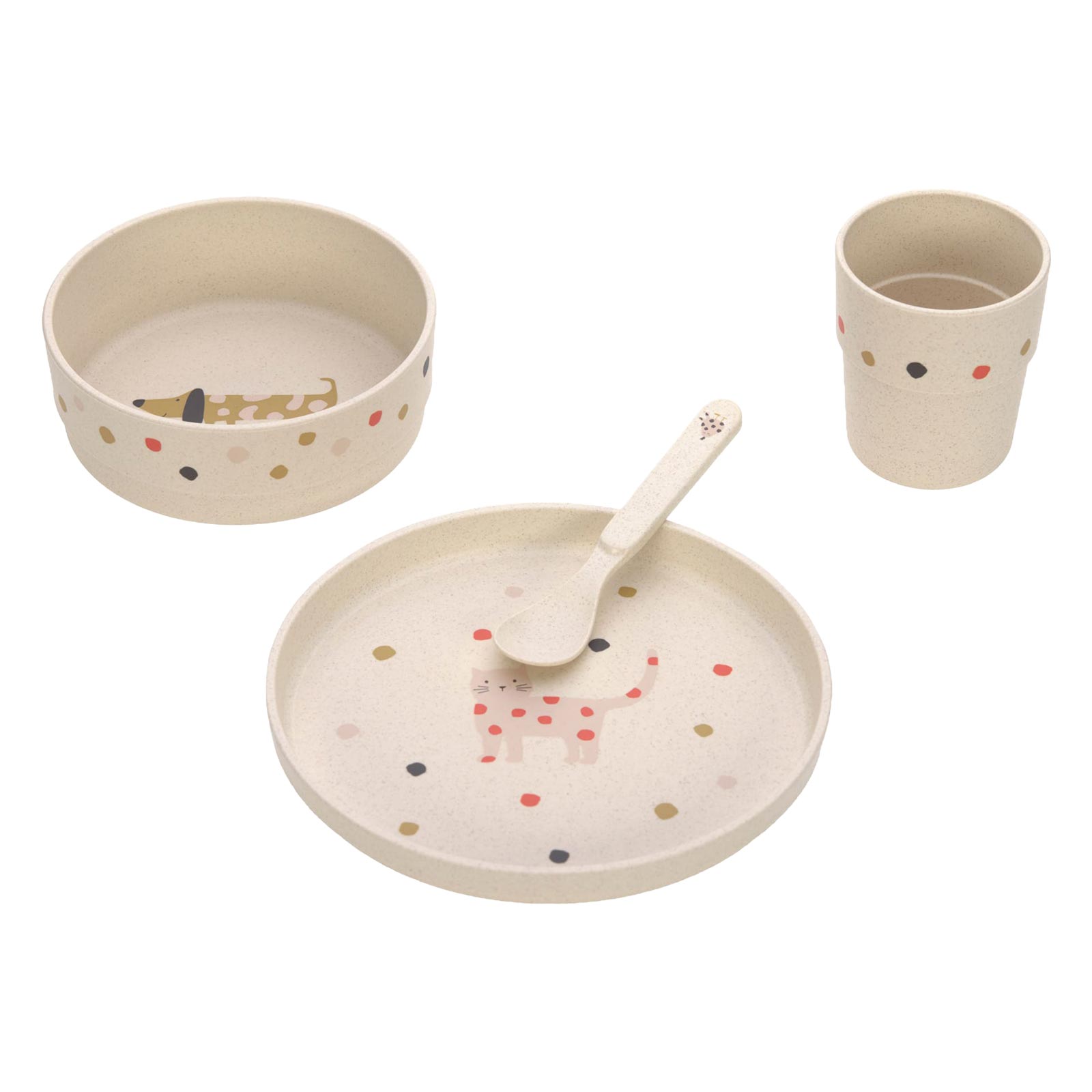 Lässig Geschirr-Set 4-tlg. Little Mateys Spicy Orange - A 
