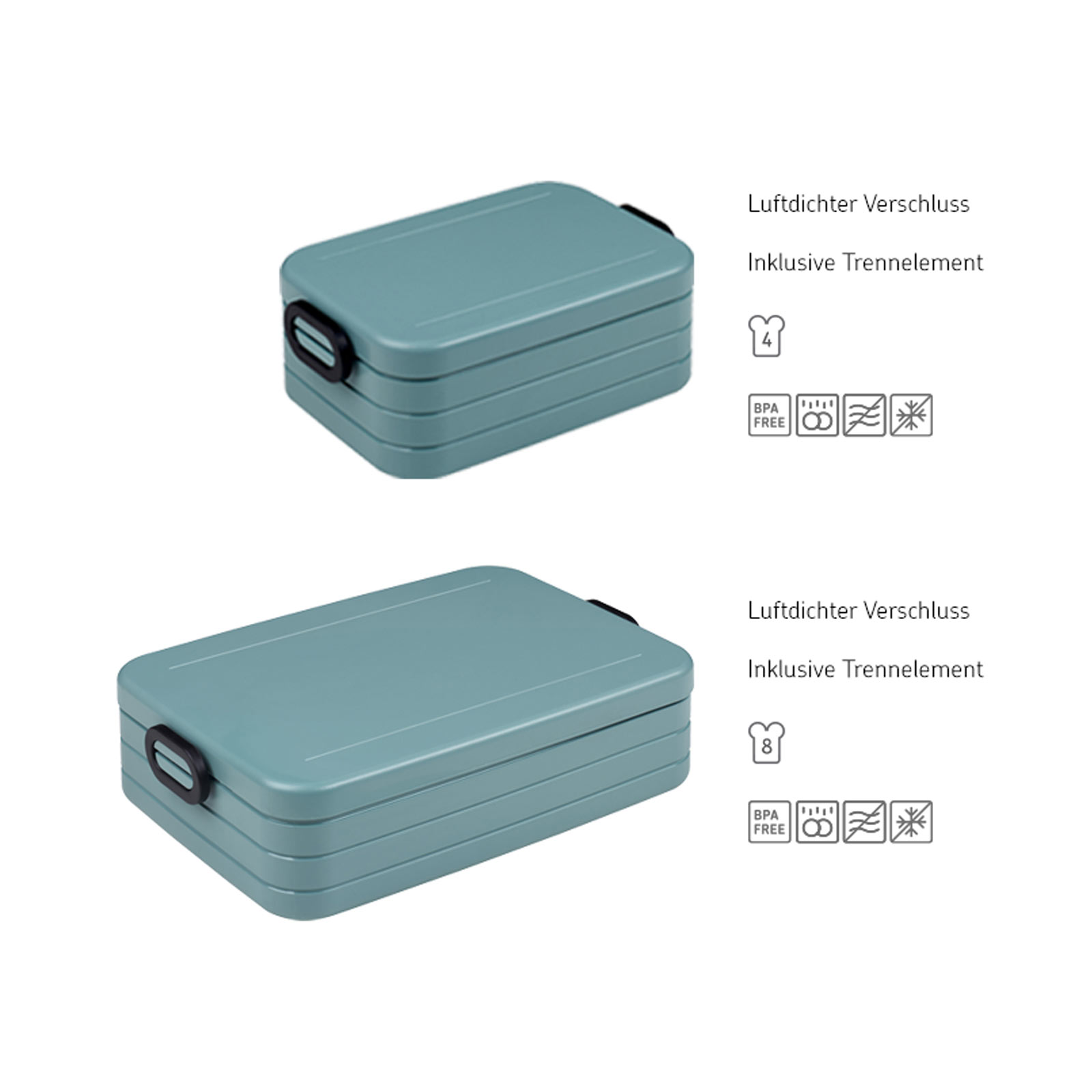 Mepal Lunchboxen Set TAB Large & Midi Nordic Green - A 