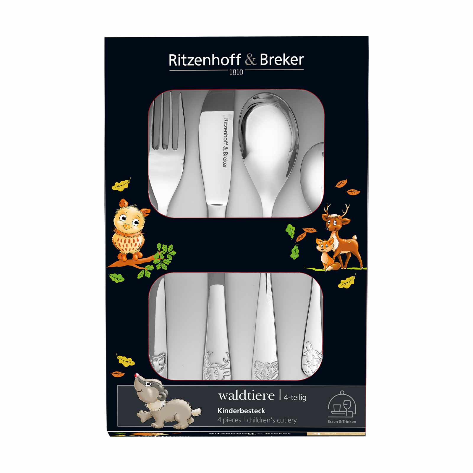 Ritzenhoff & Breker WALDTIERE Kindergeschirr Set mit Besteck