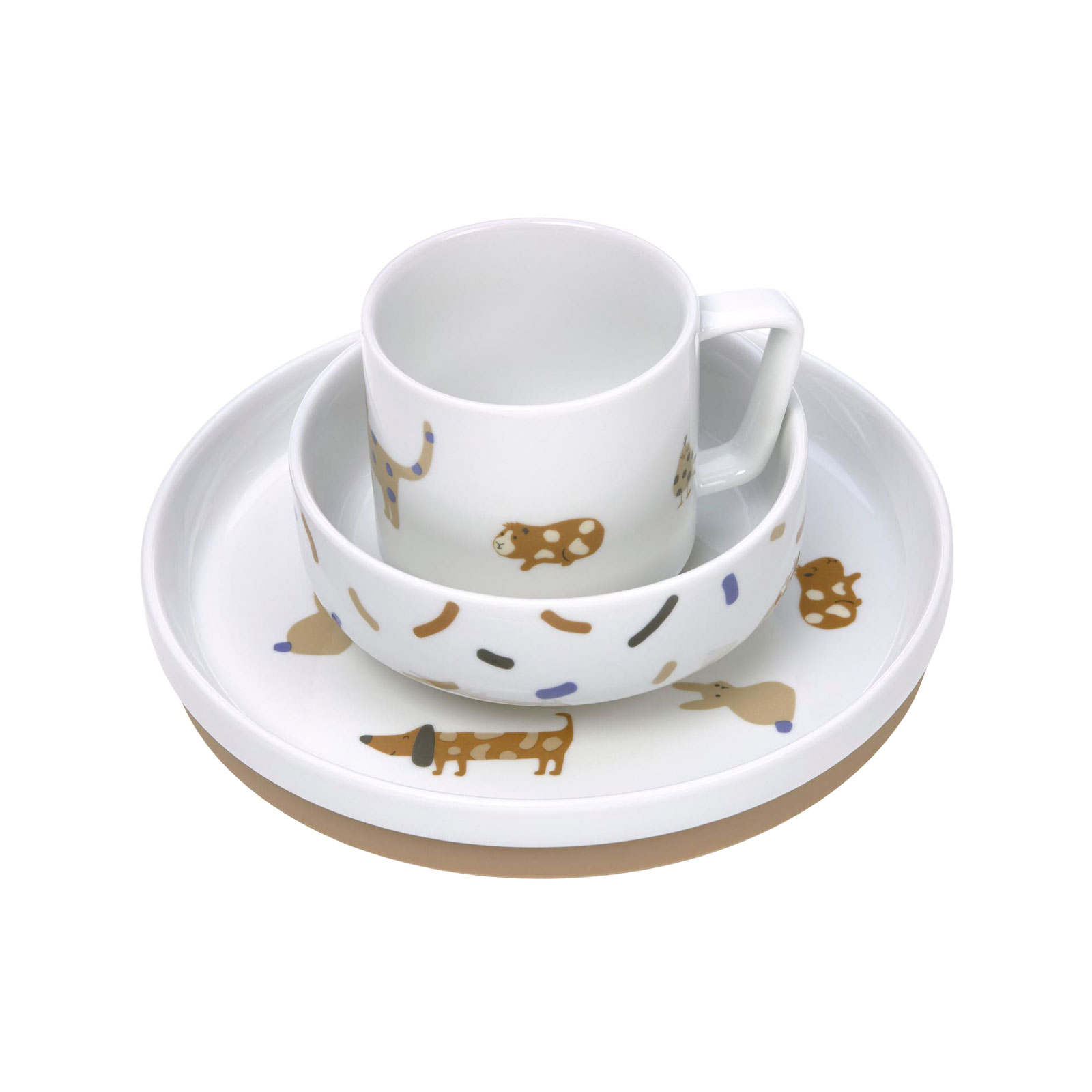 Lässig Porzellan-Geschirr-Set 3-tlg. Little Mateys royal blue - A 