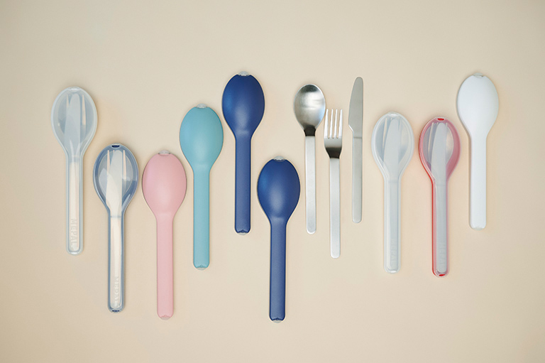 Mepal ELLIPSE Besteck-Set 3-teilig Nordic Pink - A 