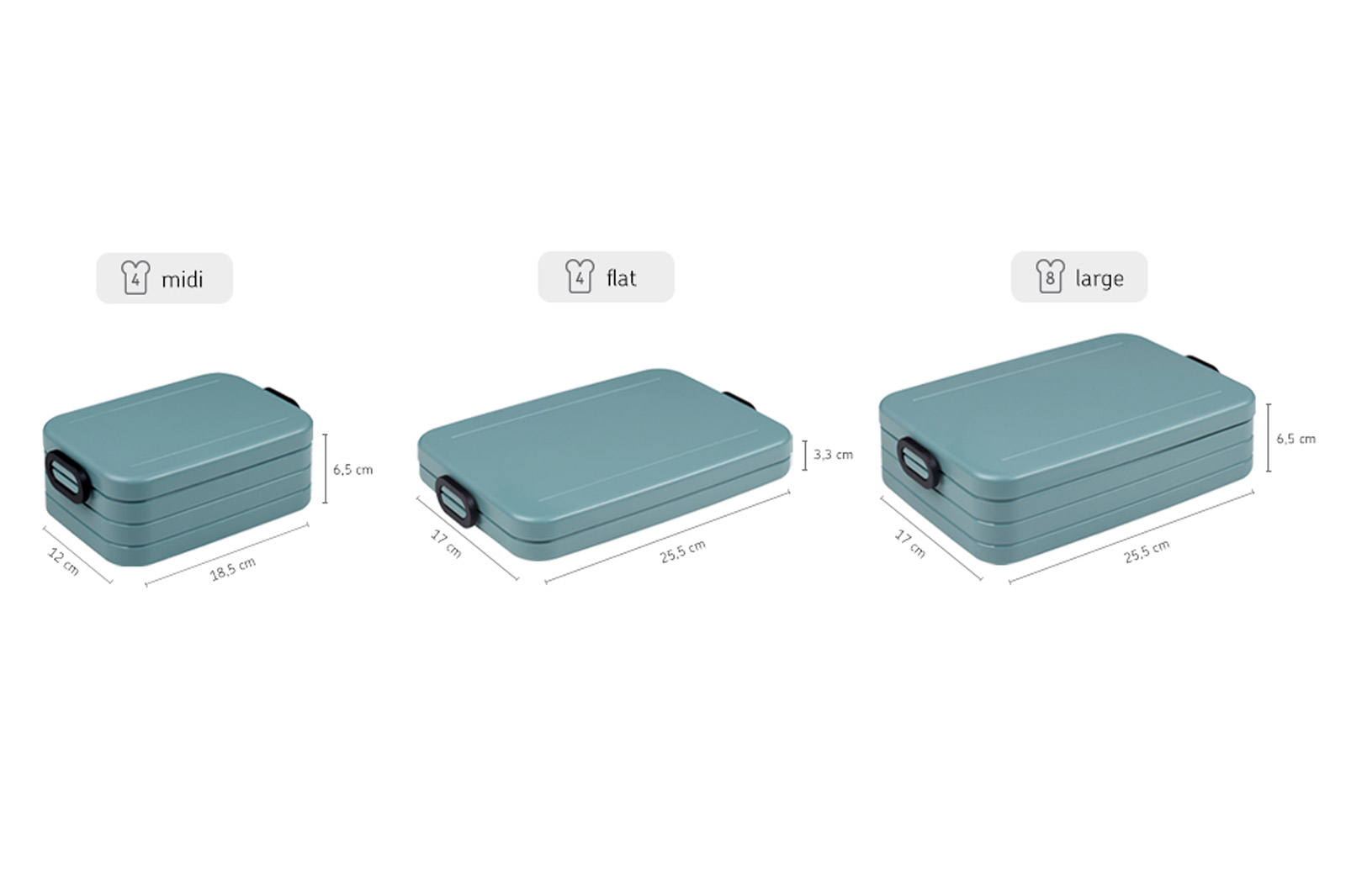 Mepal Lunchbox TAB Flat Nordic Blue - A 