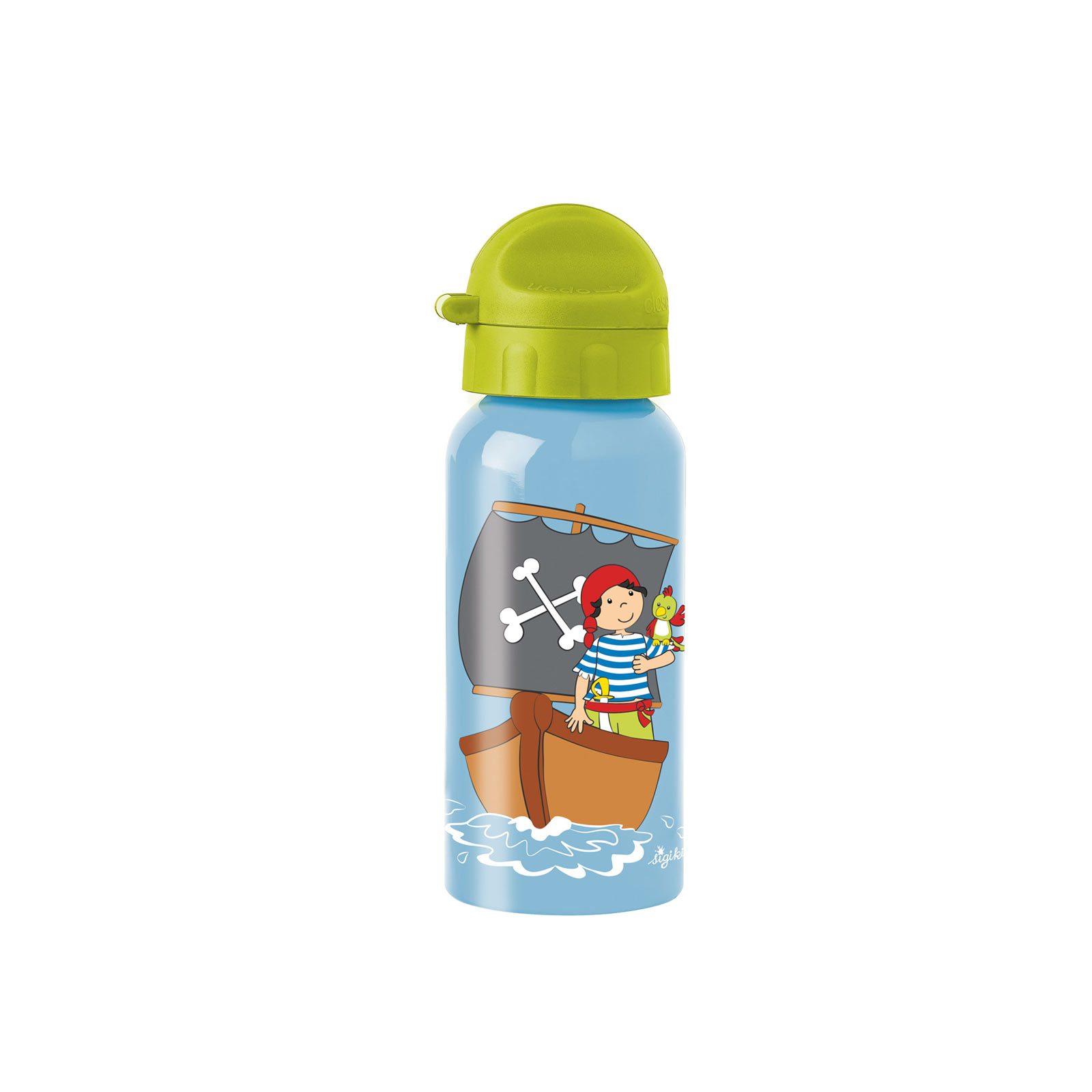 Sigikid Kinder Edelstahl-Trinkflasche 400 ml Sammy Samoa - A 