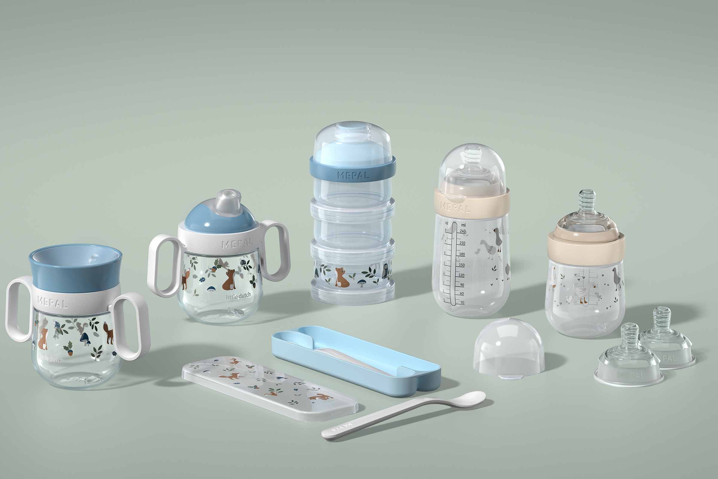 Mepal MIO Trinklernbecher Antitropf & 360° 2er Set Forest Friends (2025)