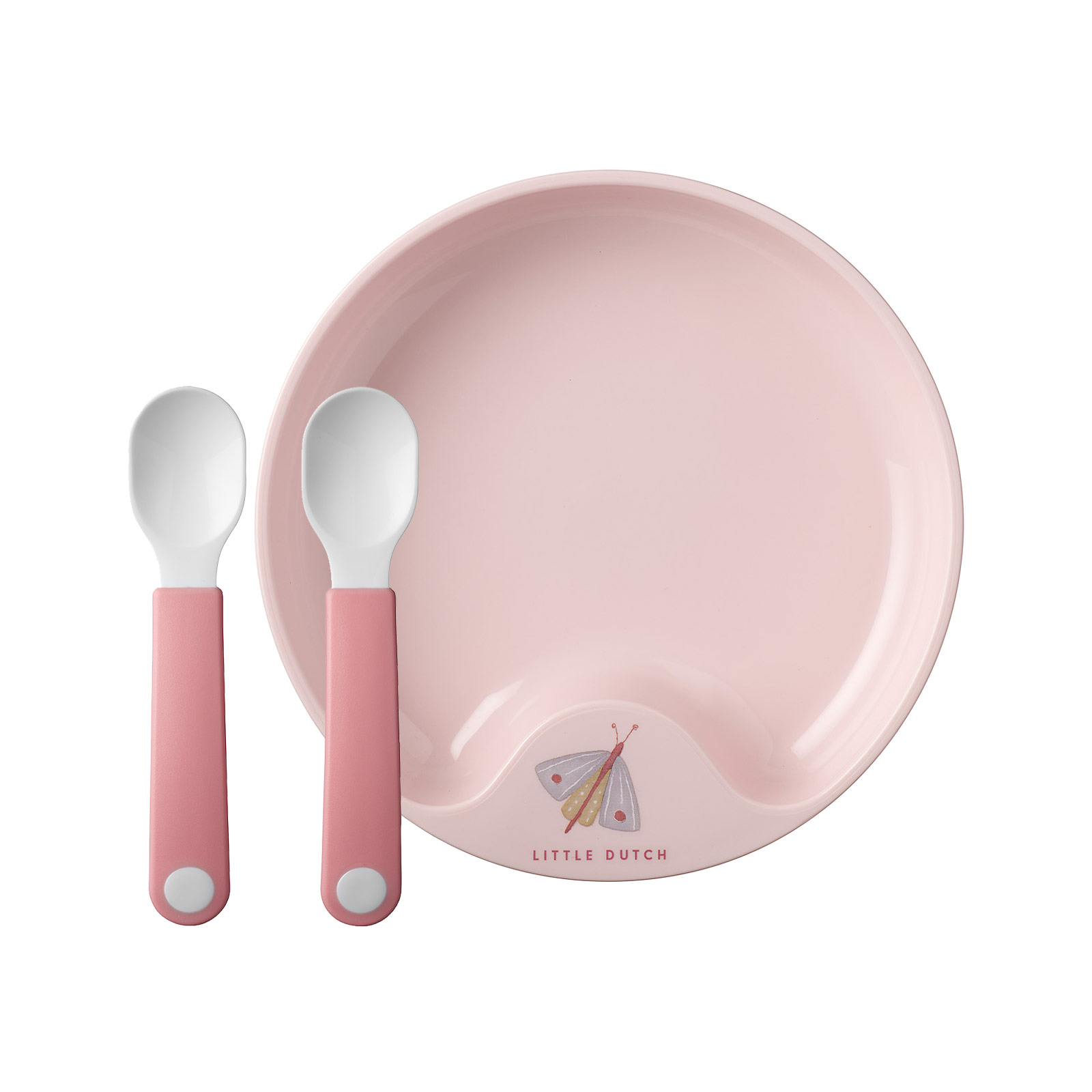 Mepal Mio Lernteller mit Lernlöffel Flowers & Butterflies - A 