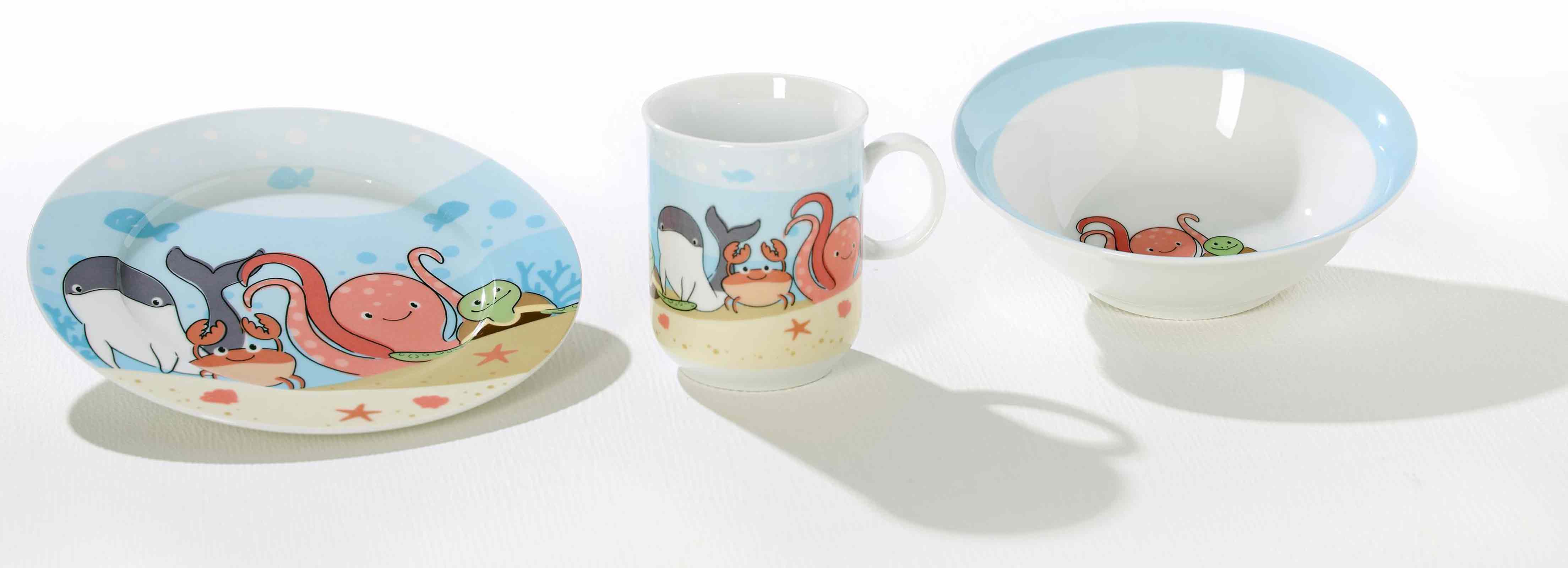 Ritzenhoff & Breker UNTERWASSERWELT Kindergeschirr Set 3-teilig