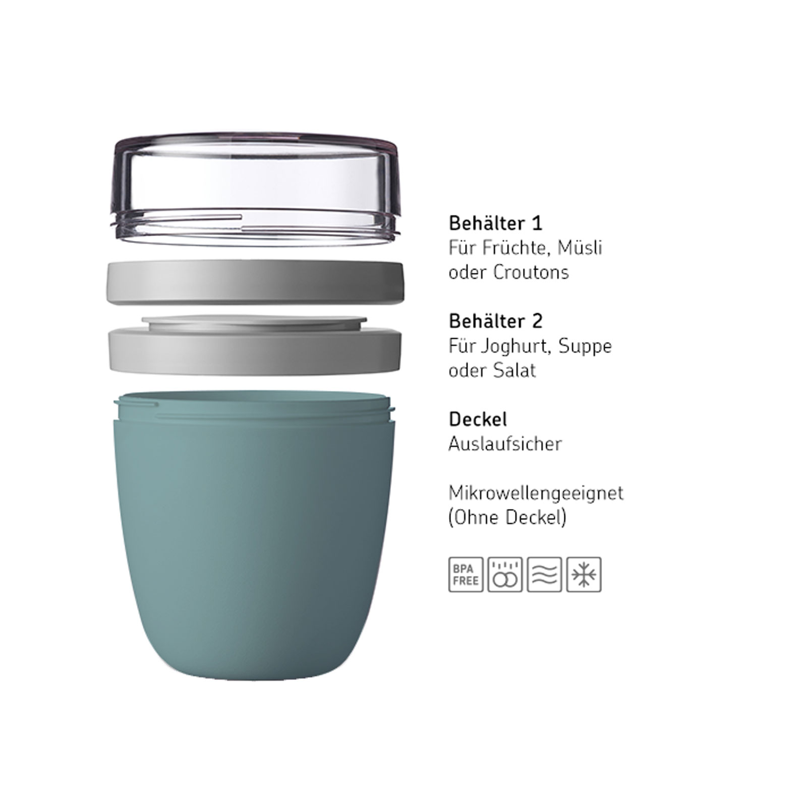 Mepal ELLIPSE Lunchpot Mini weiß - A 