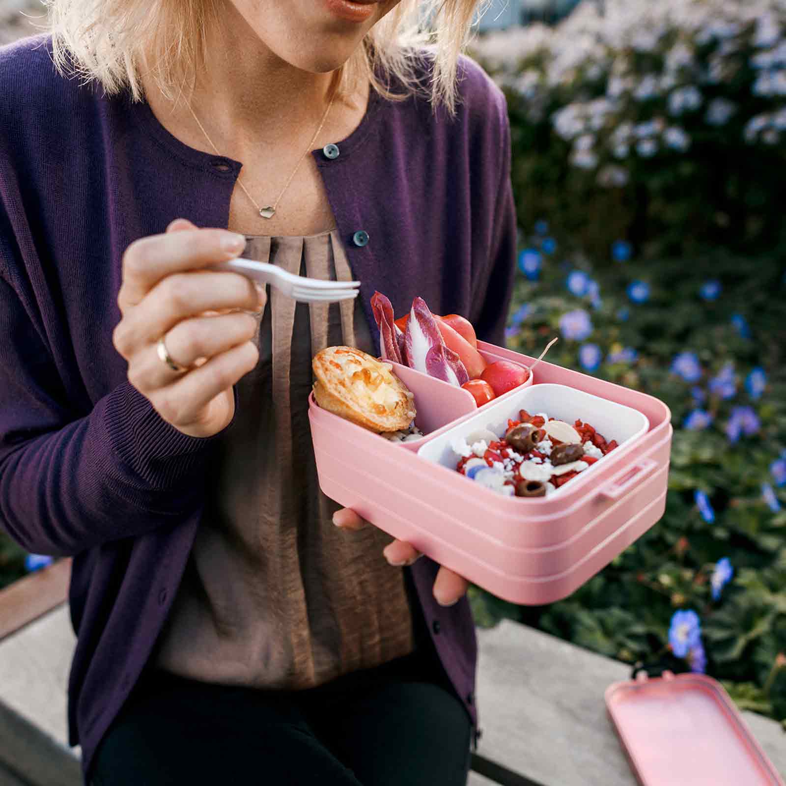 Mepal Pausenset aus Lunchpot + Bento-Brotdose Nordic White - A 