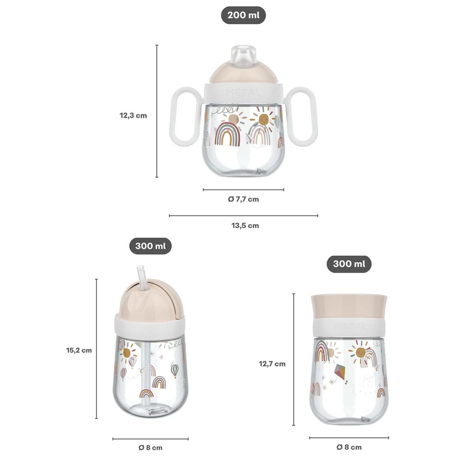Mepal MIO Trinklernbecher Set 3-teilig Fairy Garden (2025)
