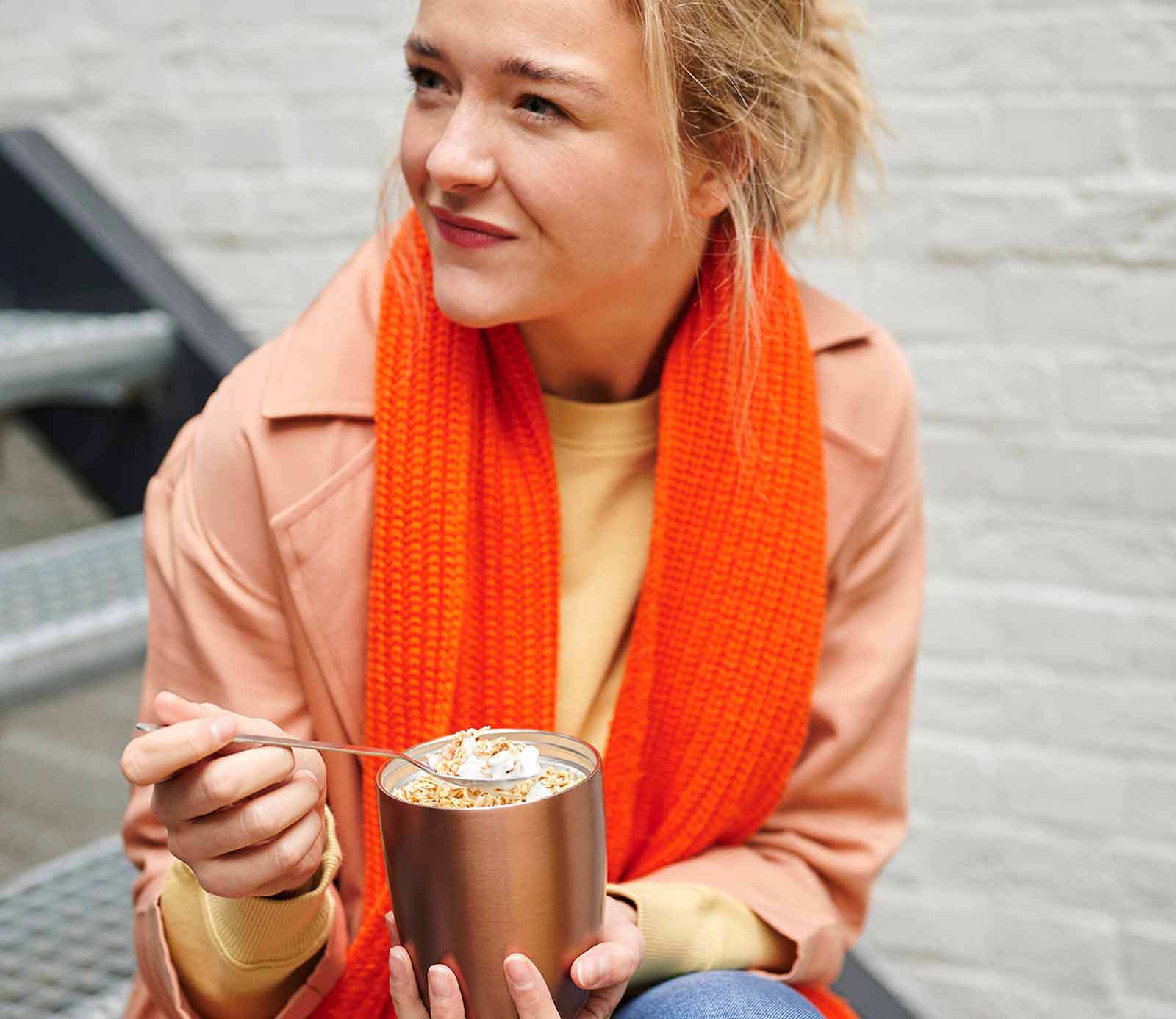 Mepal ELLIPSE Thermo-Lunchpot + Faltbarer Löffel Nordic Denim - A 