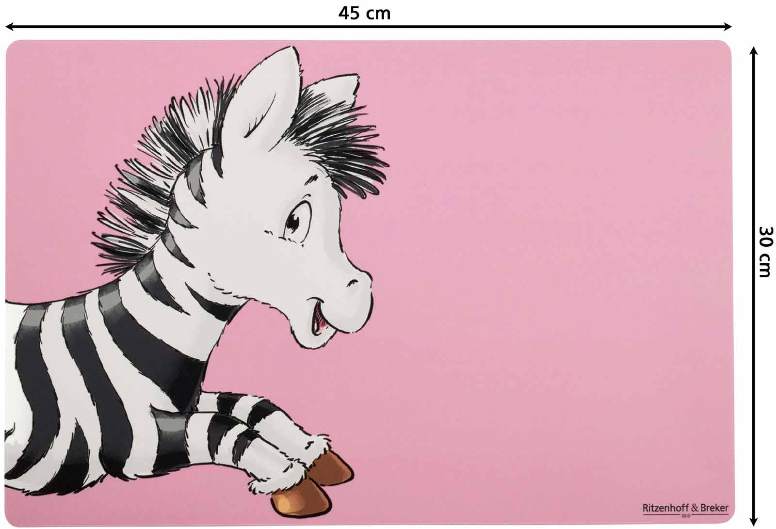 Ritzenhoff & Breker HAPPY ZOO Kindergeschirr + Tischmatte Zebra