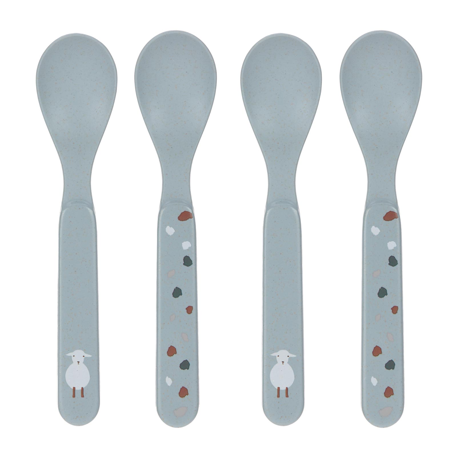 Lässig Kinderlöffel 4er Set Tiny Farmer Schaf blau - A 